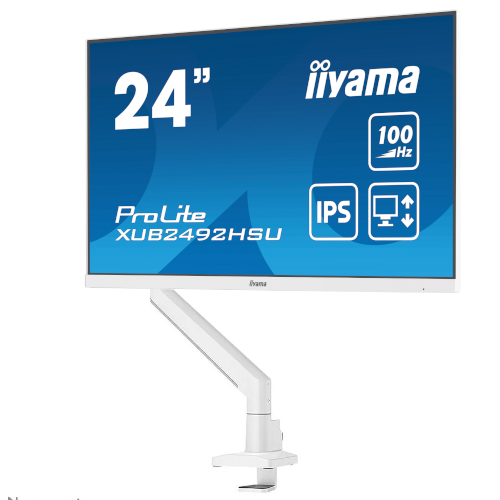 Iiyama ProLite XUB2492HSU-W6 | 23,8" + DS70-250WH1 Neomounts Monitor-Tischhalterung