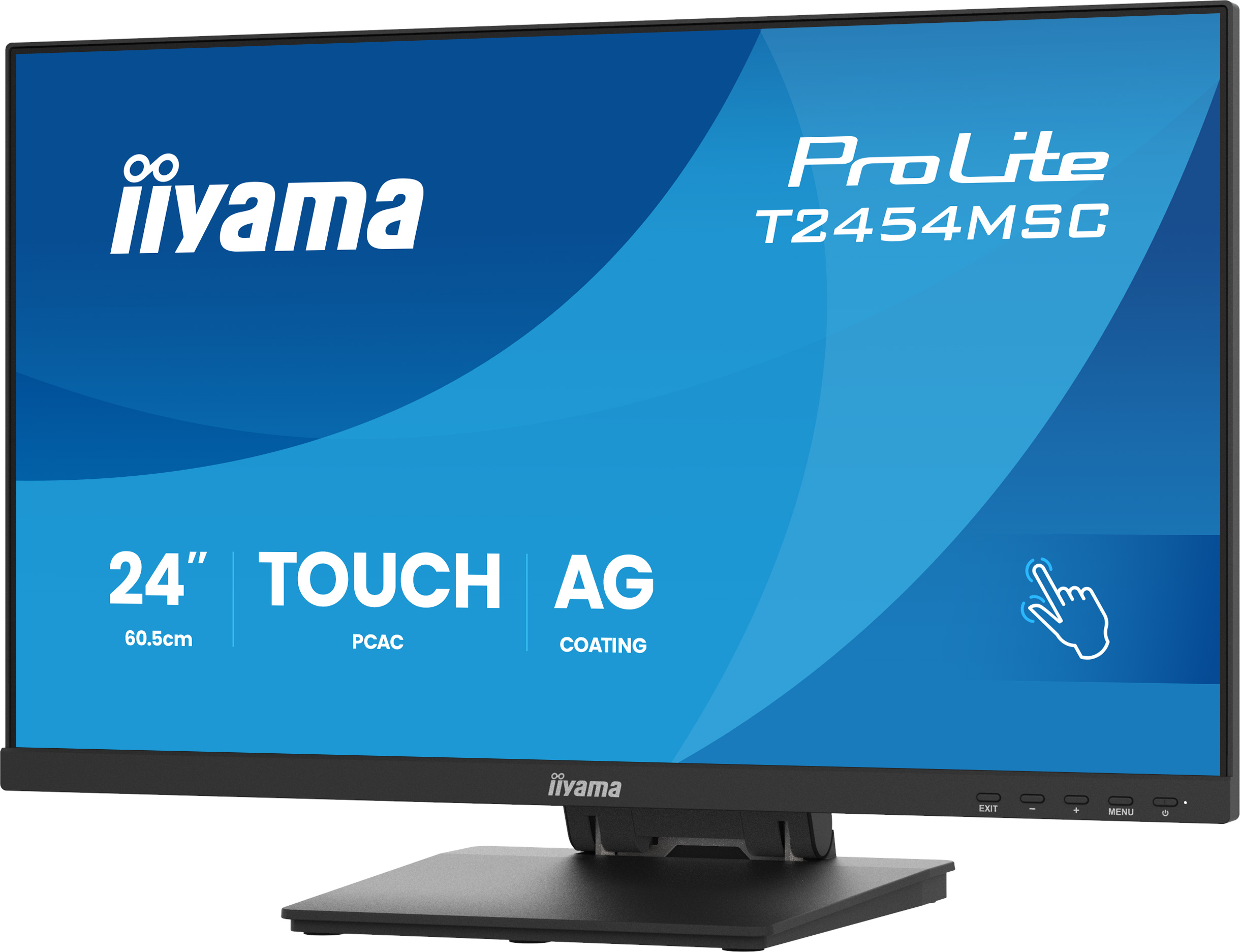Iiyama ProLite T2454MSC-B3AG | 23.8" InCell PCAP 10 Punkte Touchscreen mit IPS-Panel-Technologie, Anti-Glare-Beschichtung und einem flexiblen Standfuß