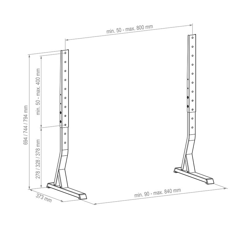 Hagor Tablestand BL XL | 32" - 77" Tischhalterung