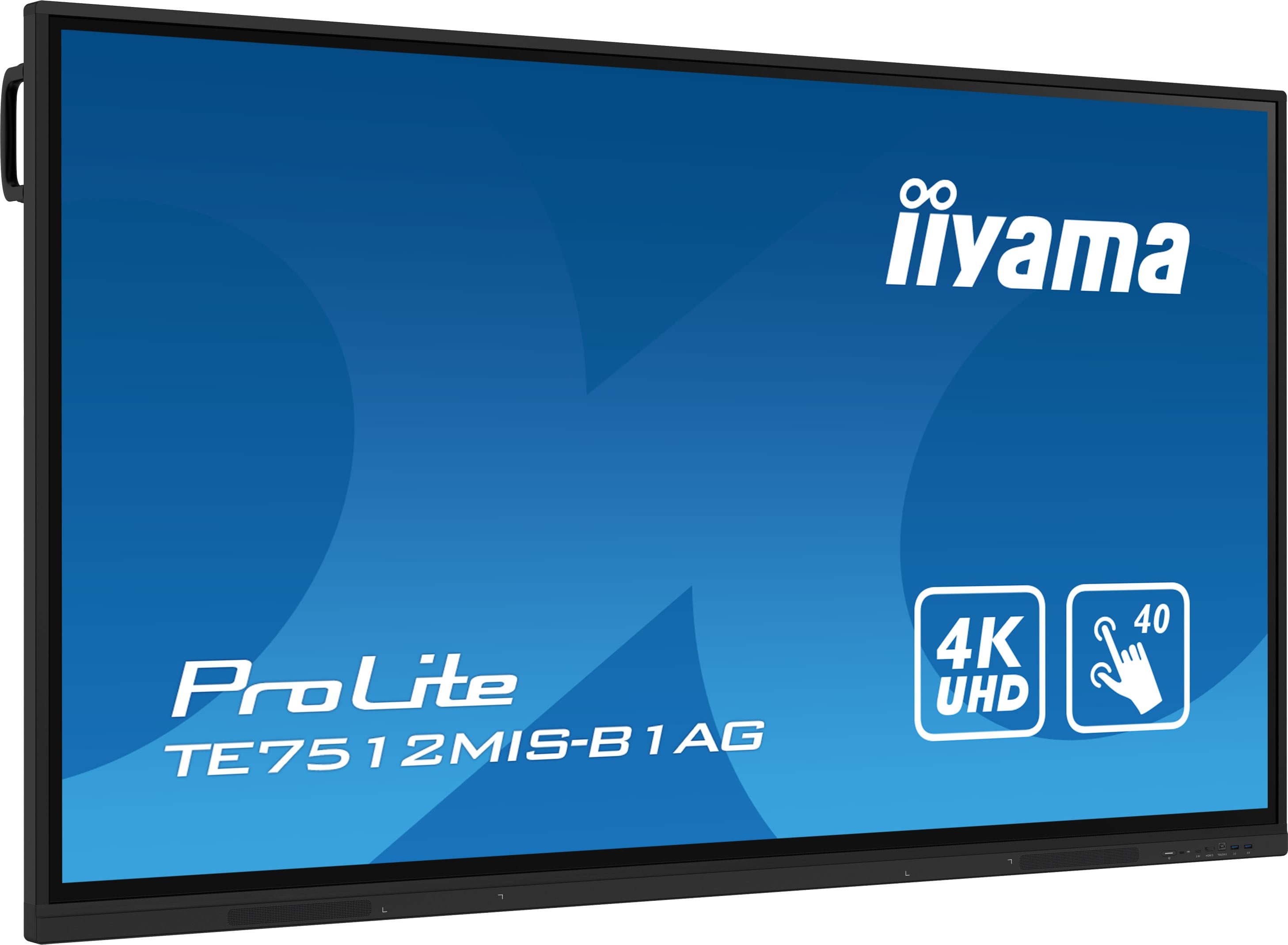 Iiyama ProLite TE7512MIS-B1AG | Interaktives 75" (᠎189.3 ﻿cm) LCD Touchscreen-Display mit 4K-Auflösung, integrierter Whiteboard-Software und Benutzerprofilen
