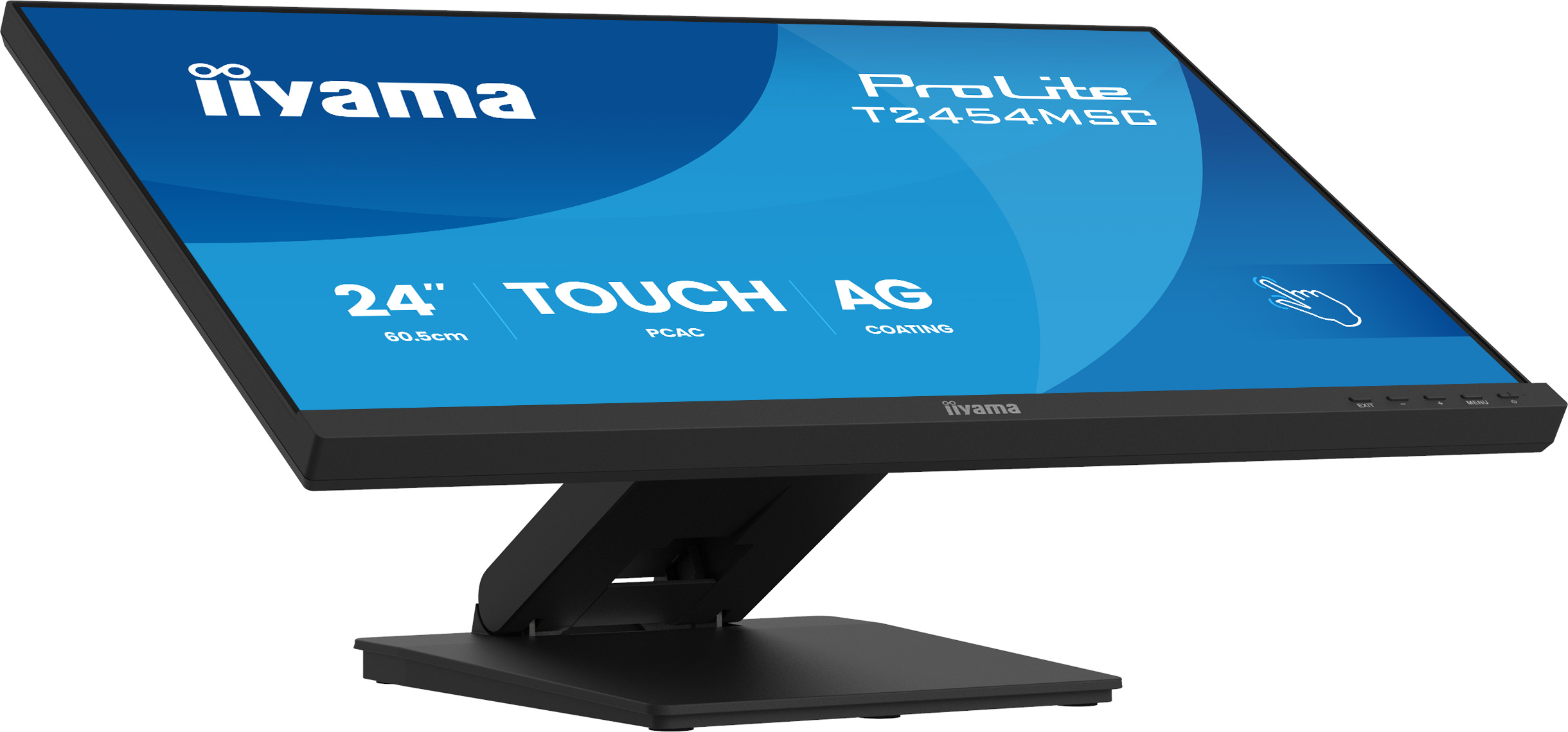Iiyama ProLite T2454MSC-B3AG | 23.8" InCell PCAP 10 Punkte Touchscreen mit IPS-Panel-Technologie, Anti-Glare-Beschichtung und einem flexiblen Standfuß