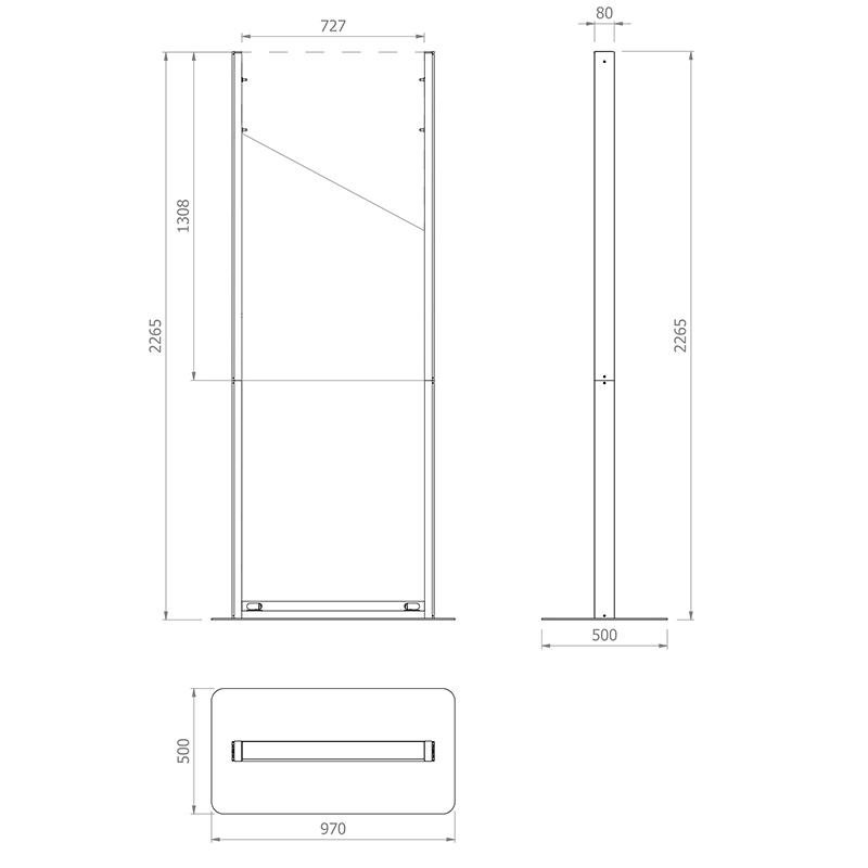 Hagor 1902 | Floorstand OM55N-DS | Freistehendes Standsystem speziell für Samsung OM55N-DS