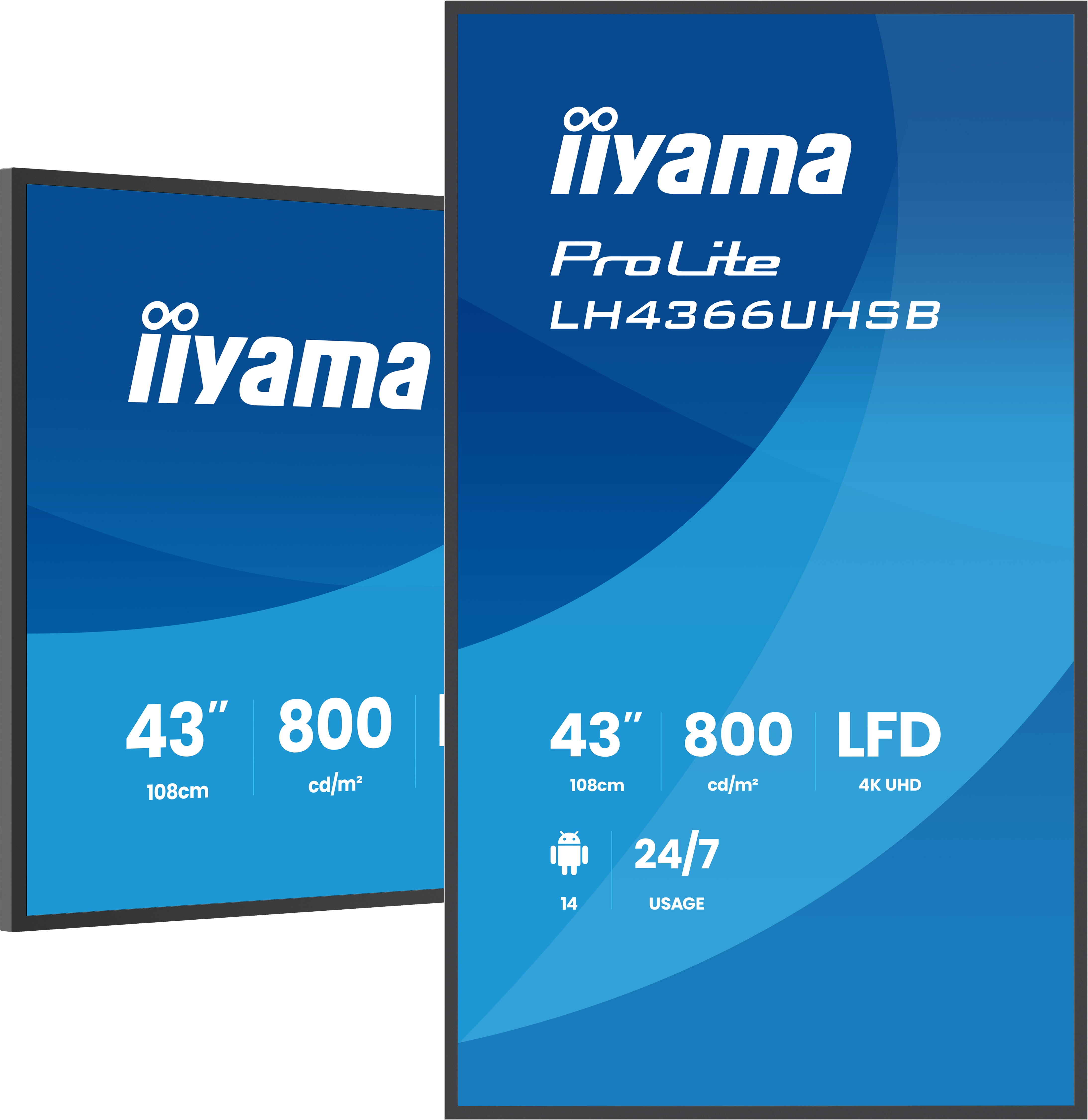 Iiyama ProLite LH4366UHSB-B1AG | 43" | 4K | Indoor Display
