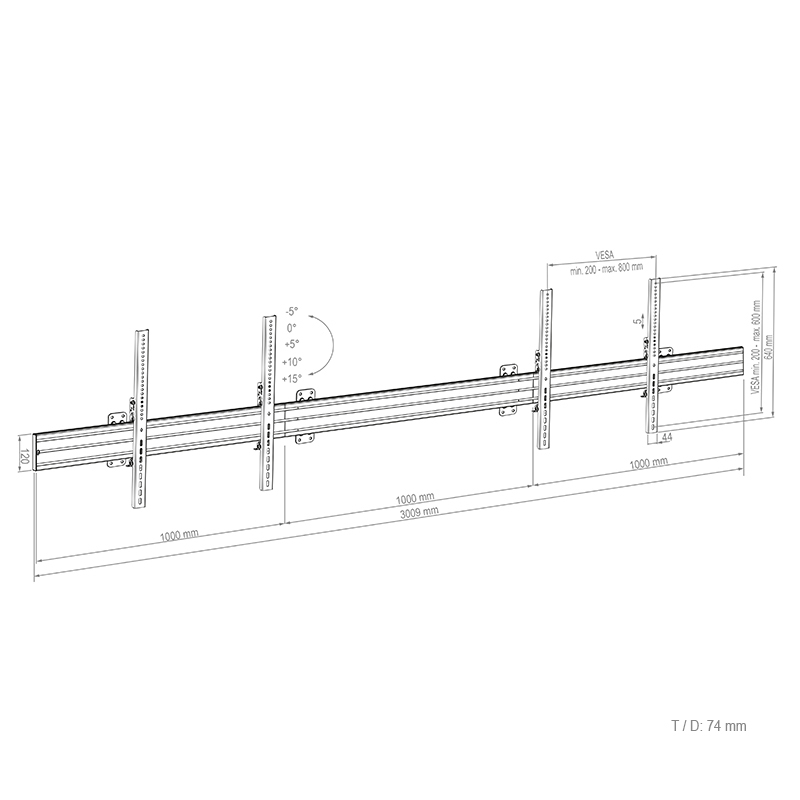 Hagor CPS Wall 2x 75 – 86″ comPROnents Komplettlösung
