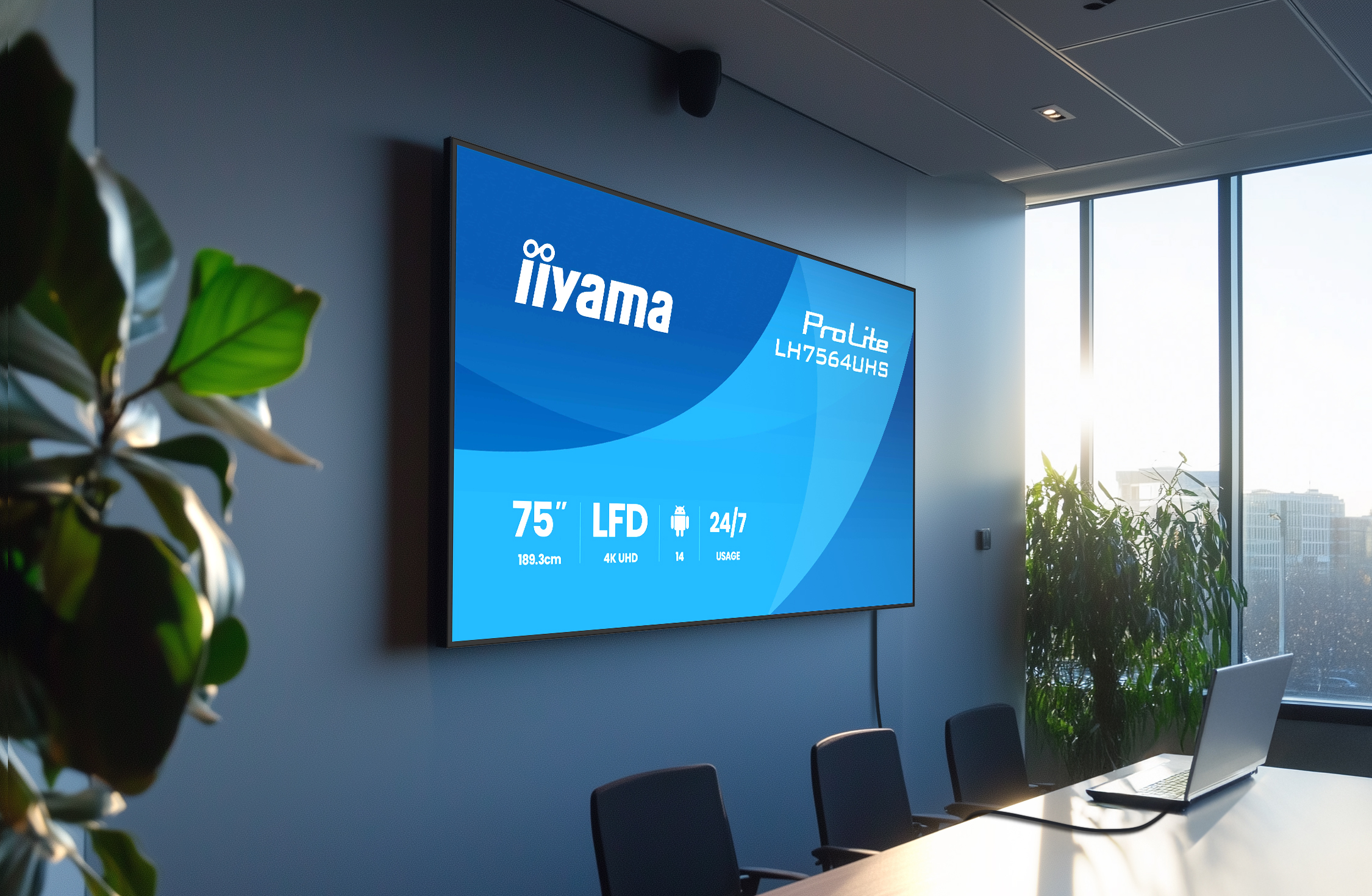 Iiyama ProLite  LH7564UHS-B1AG | 75" 4K Display für Business und Digital Signage mit Content-Management