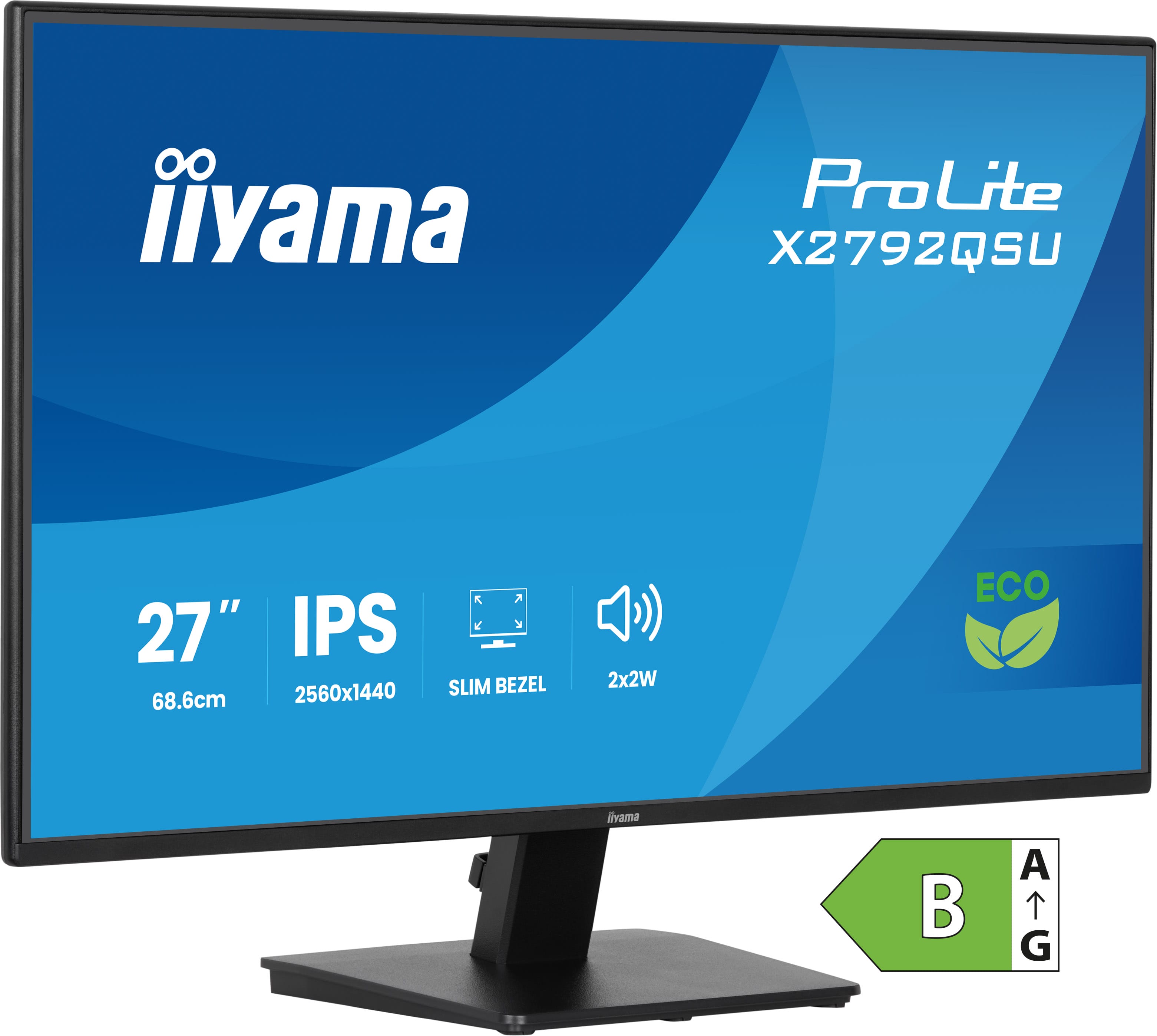 Iiyama ProLite X2792QSU-B1 | 27" QHD IPS Monitor – Energieeffizient & nachhaltig