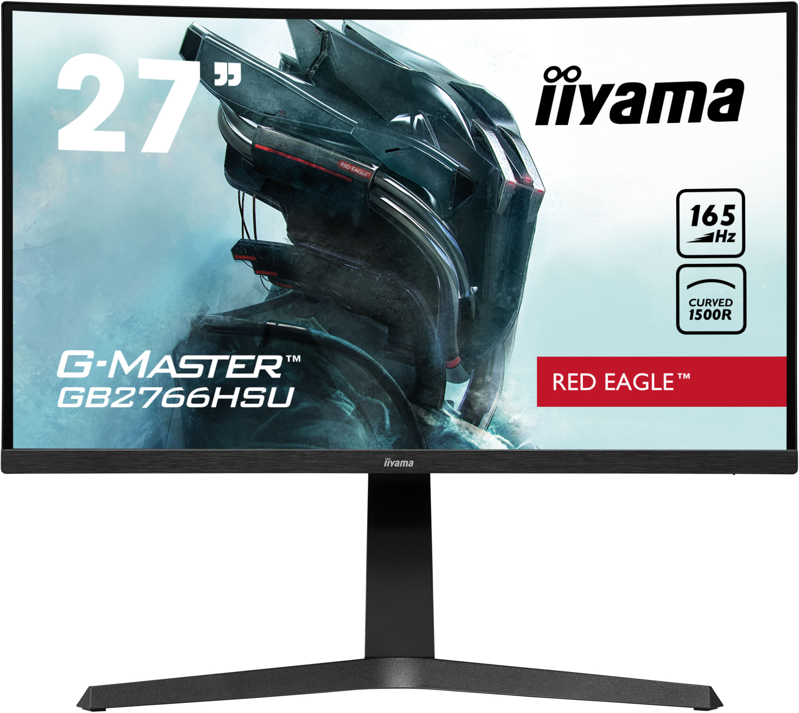 Iiyama G-MASTER GB2766HSU-B1 RED EAGLE | 27" | 1920 x 1080 @165Hz (2.1 megapixel Full HD) | Curved-Gaming-Monitor