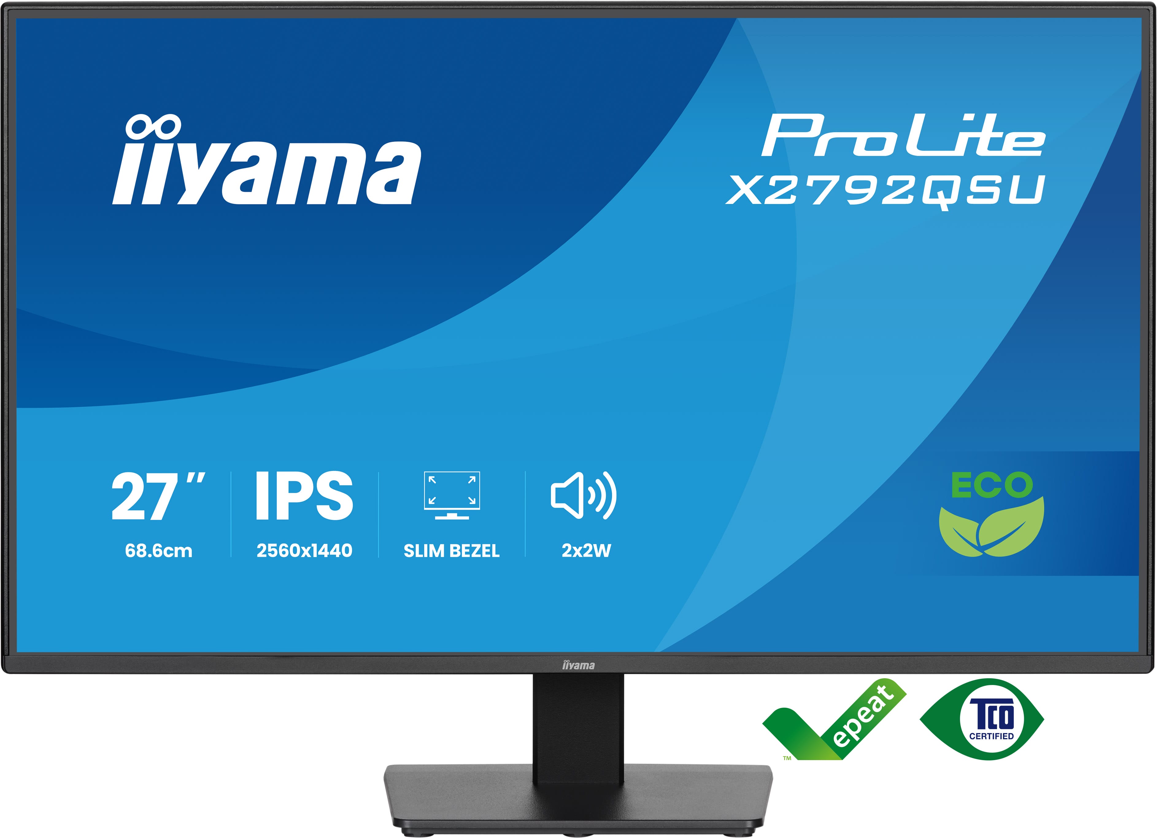 Iiyama ProLite X2792QSU-B1 | 27" QHD IPS Monitor – Energieeffizient & nachhaltig