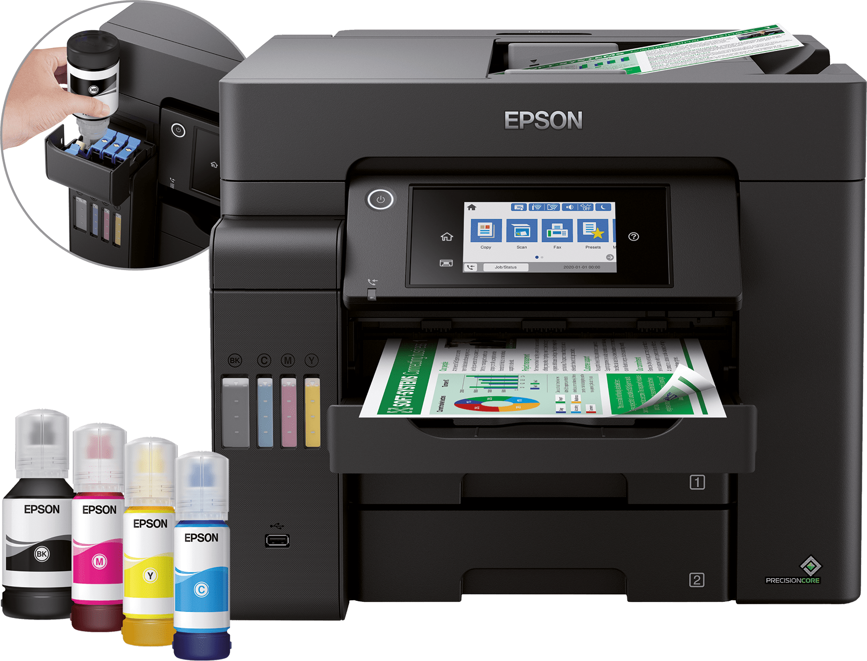 Epson Multifunktionsdrucker Tinte Farbe EcoTank ET 5800
