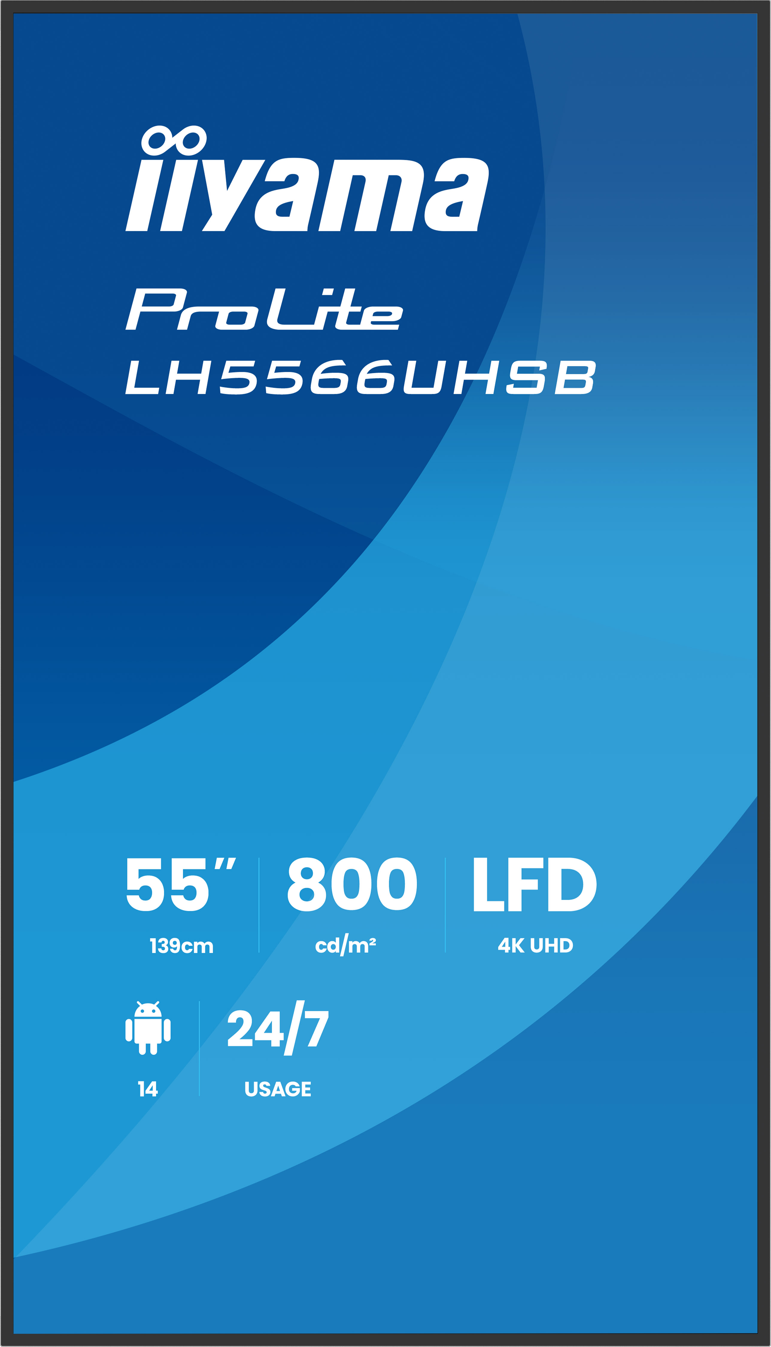 Iiyama ProLite LH5566UHSB-B1AG | 55" | 4K | Indoor Display