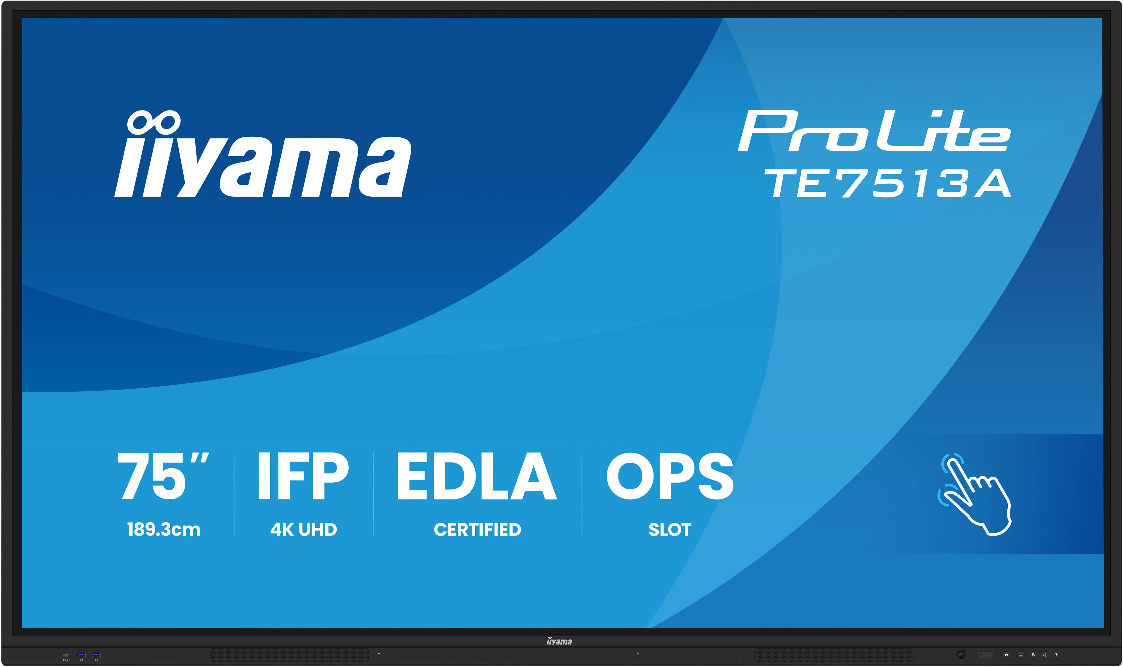 Iiyama ProLite TE7513A-B3AG | 75" | 4K UHD | Whiteboard Display