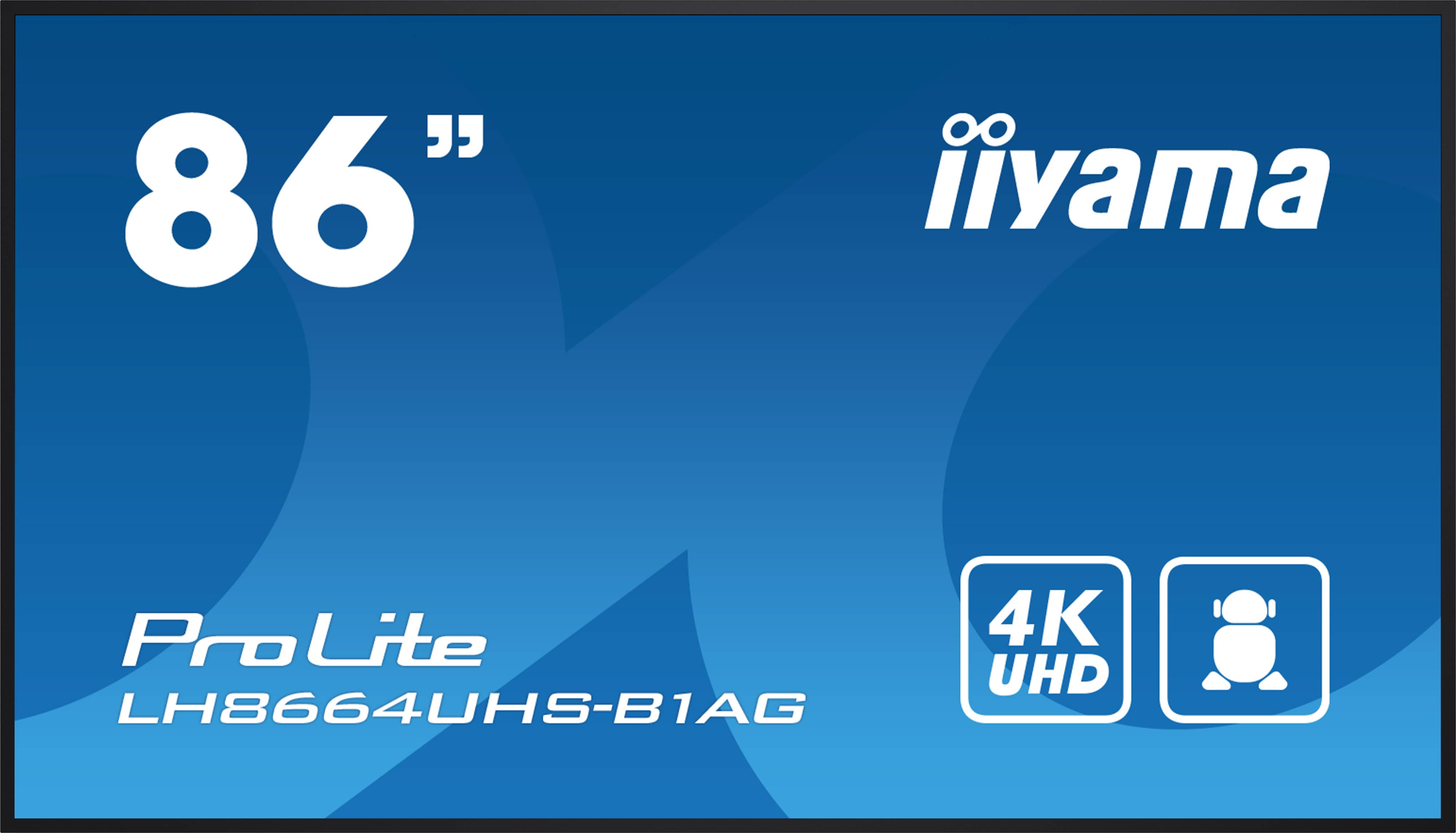 Iiyama ProLite LH8664UHS-B1AG | 86" | ᠎4K UHD | professionelles Quer- und Hochformat Digital-Signage-Display