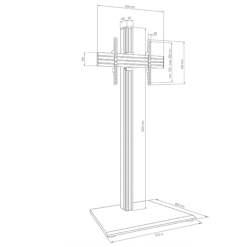 Hagor CPS Freestanding Single | 55 – 75“ comPROnents Komplettlösung