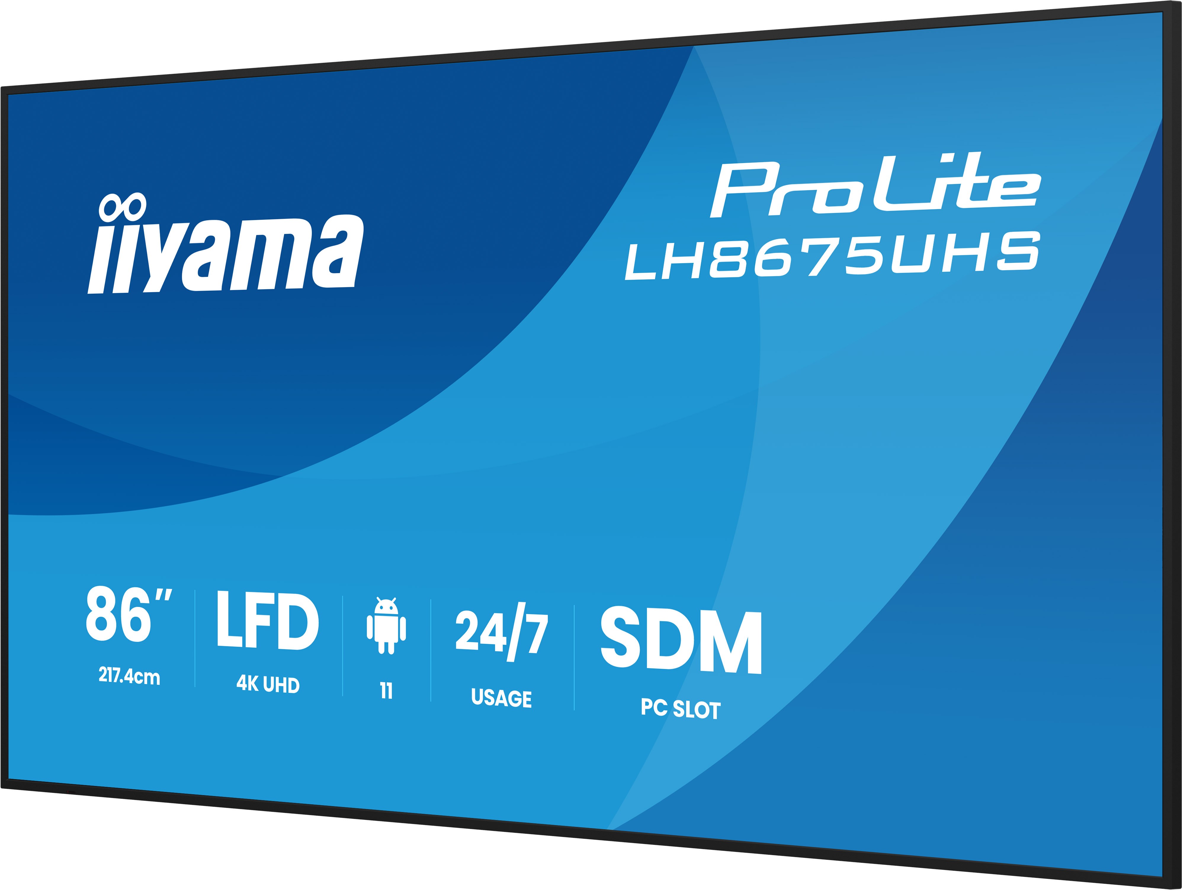 Iiyama ProLite LH8675UHS-B2AG | 86" 4K UHD Allround-Digital Signage Display mit Android 11 & 24/7 Betrieb Iiyama ProLite LH8675UHS-B2AG | 86" 4K UHD Allround-Digital Signage Display mit Android 11 & 24/7 Betrieb