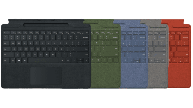 Microsoft Surface Pro Signature Keyboard in verschiedenen Farben