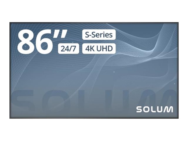 Solum S86A | 86" 4K UHD Digital Signage Display, 24/7 Profi-Betrieb