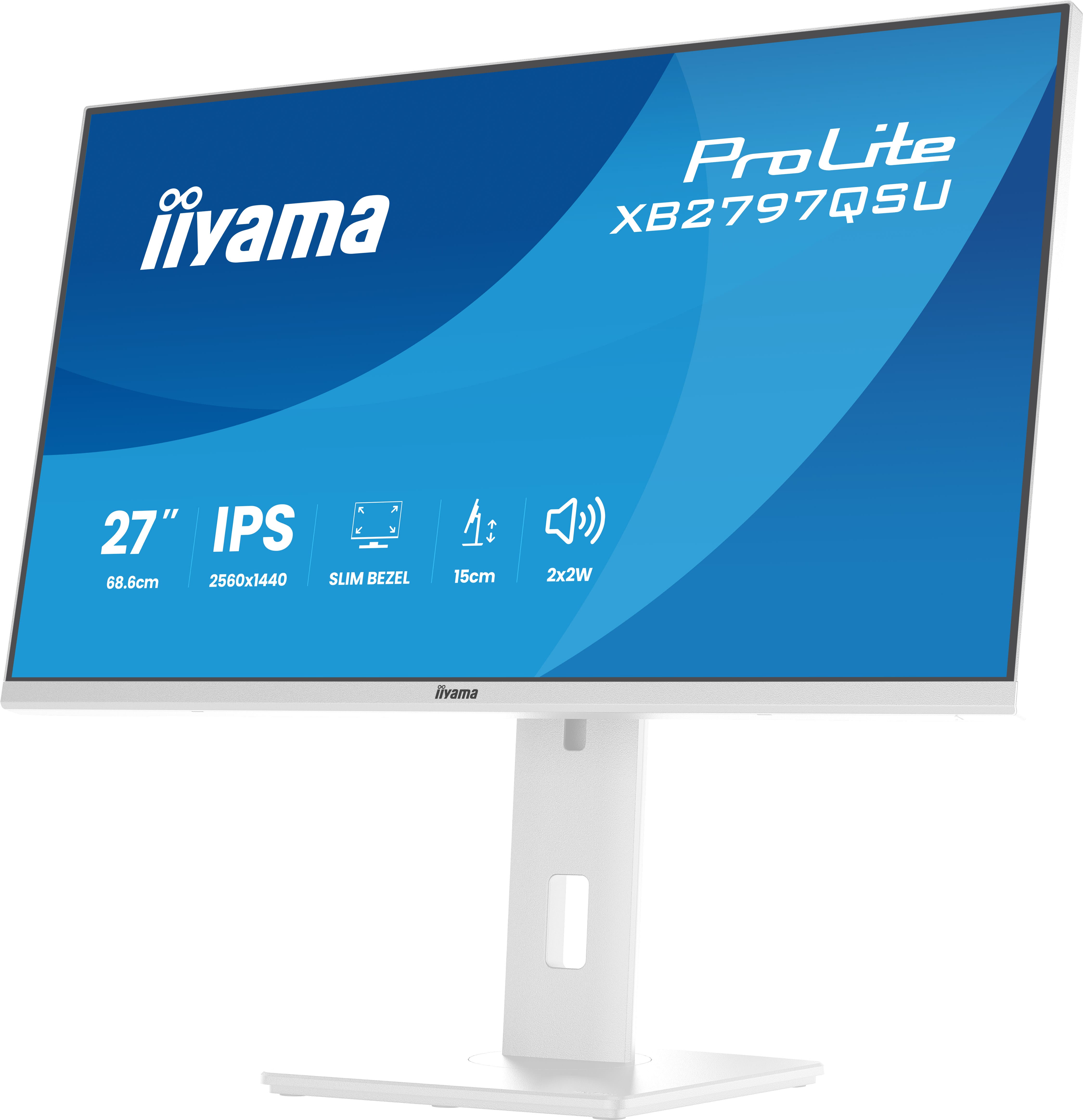 Iiyama ProLite XB2797QSU-W1 | 27" QHD IPS Monitor ergonomisch & USB-Hub