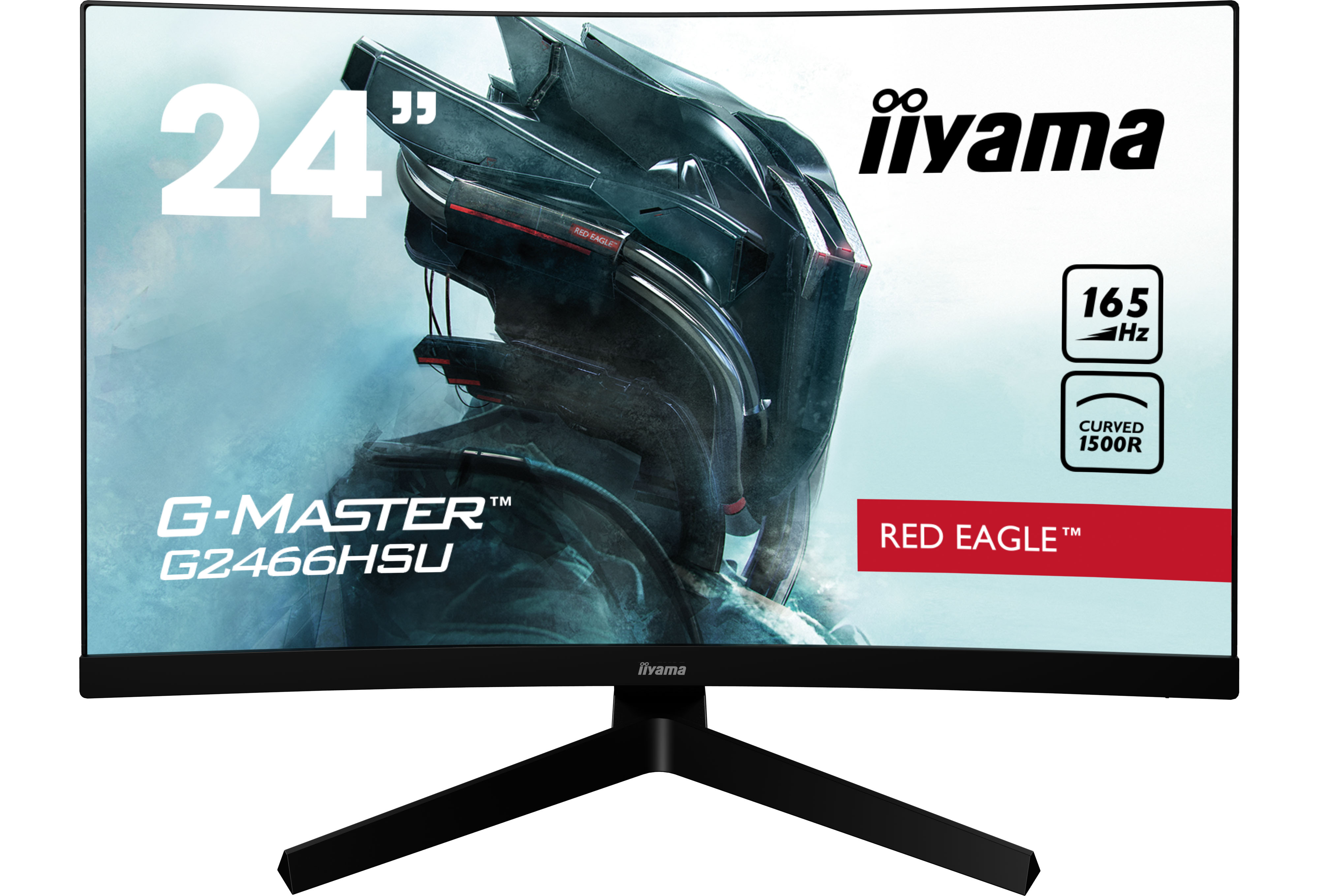 Iiyama G-MASTER G2466HSU-B1 RED EAGLE | 24" | 165Hz | Curved Gaming Monitor