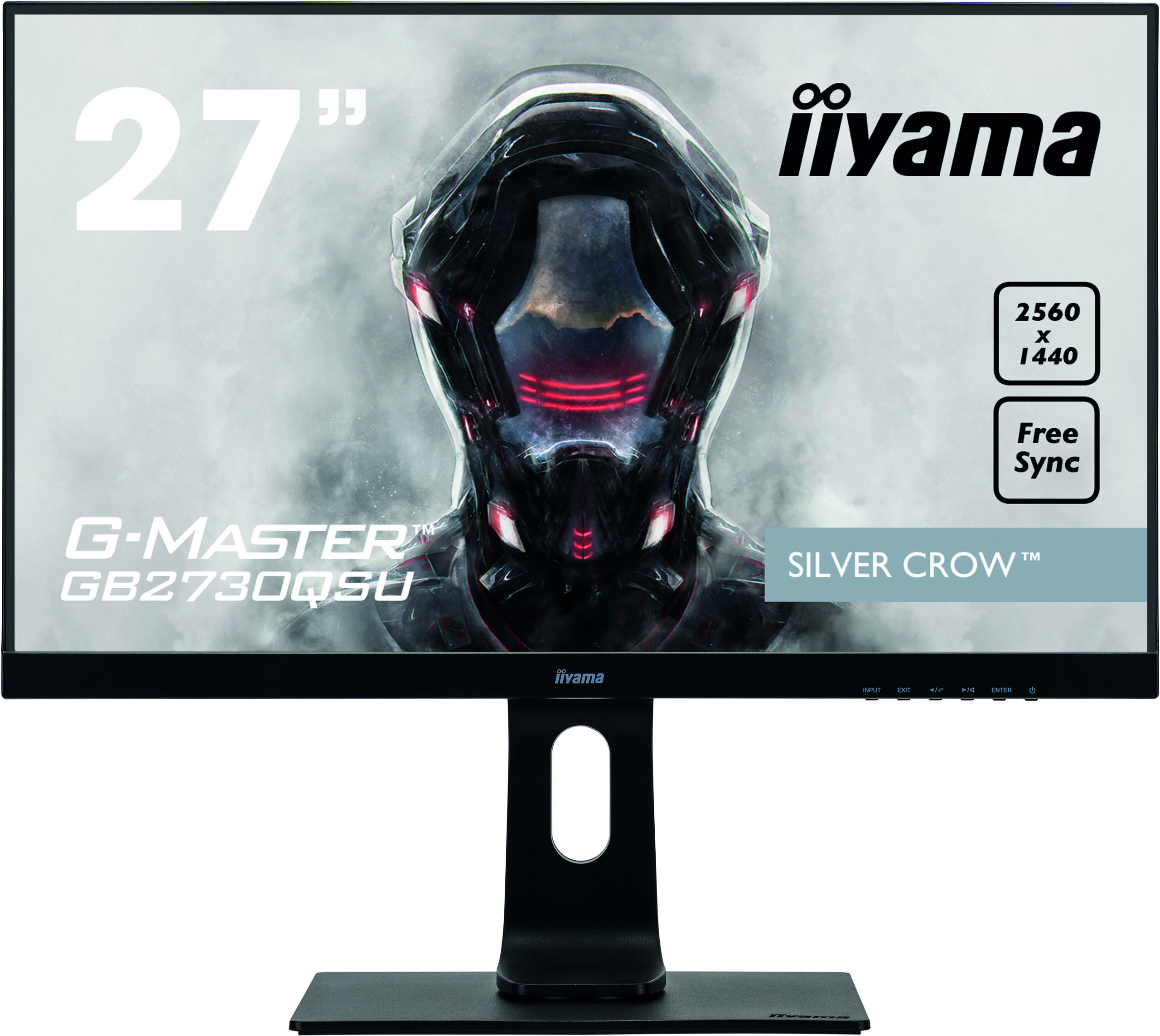 Iiyama G-MASTER GB2730QSU-B1 SILVER CROW  | 27" | 75Hz | WQHD | Gaming Monitor