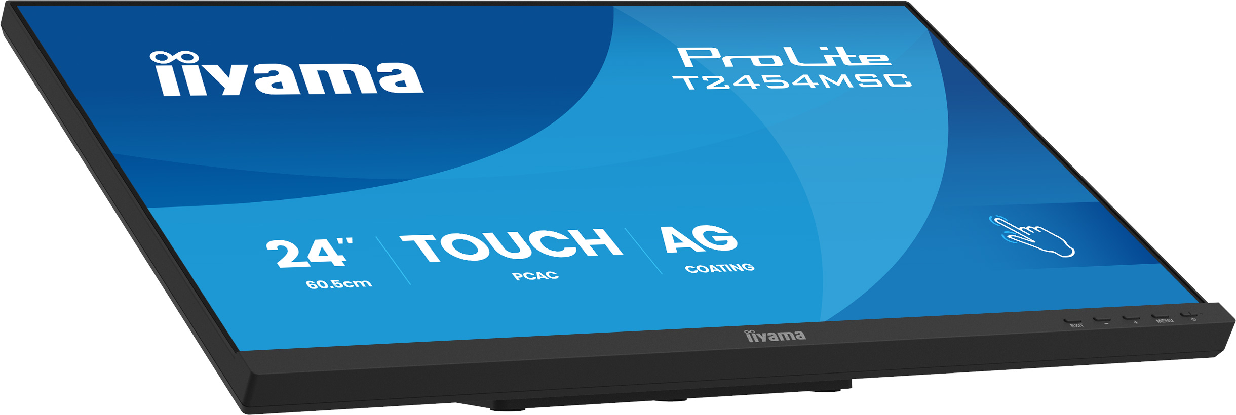 Iiyama ProLite T2454MSC-B3AG | 23.8" InCell PCAP 10 Punkte Touchscreen mit IPS-Panel-Technologie, Anti-Glare-Beschichtung und einem flexiblen Standfuß