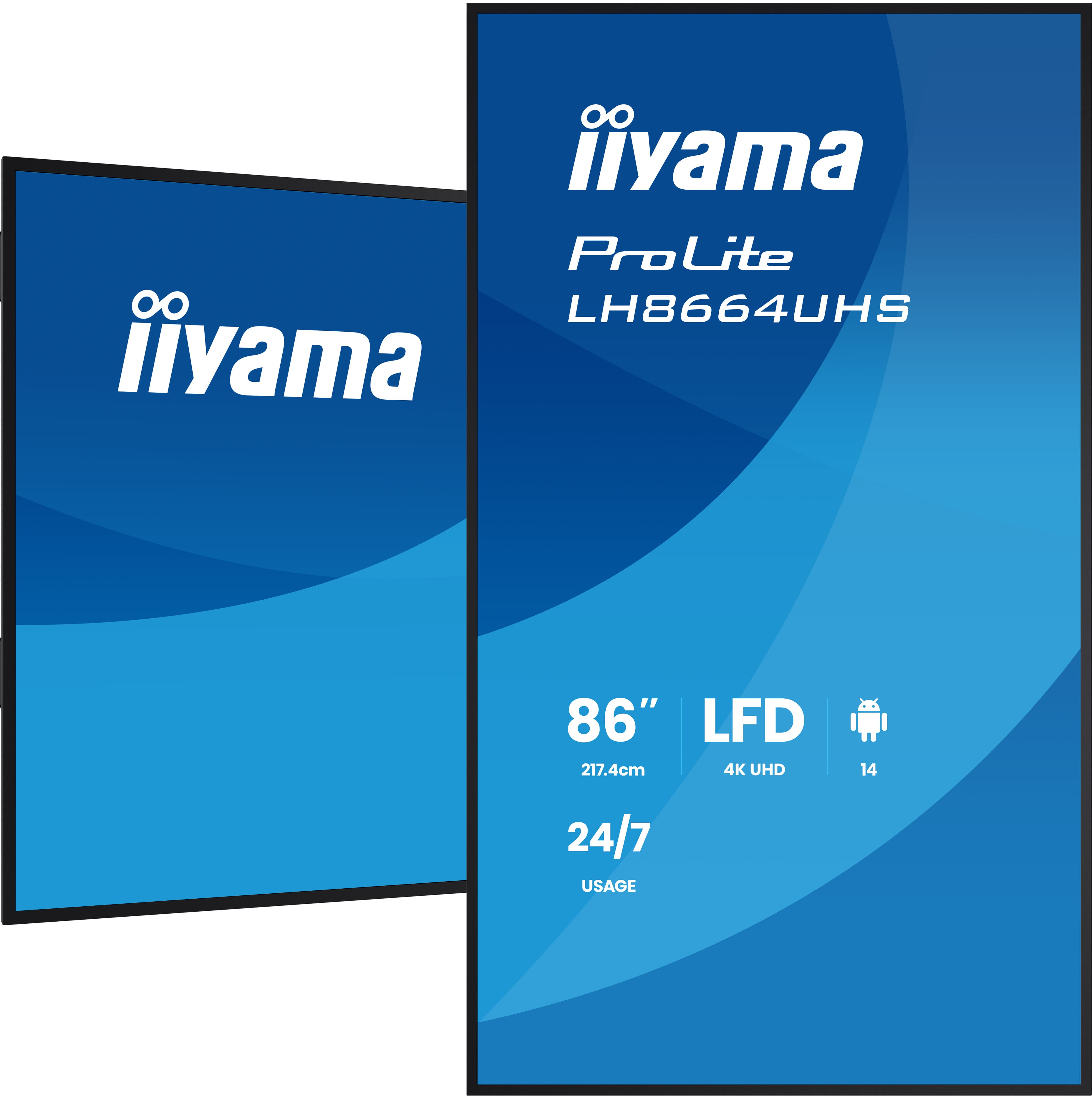 Iiyama ProLite LH8664UHS-B3AG  | 86" 4K Display für Business und Digital Signage mit Content-Management