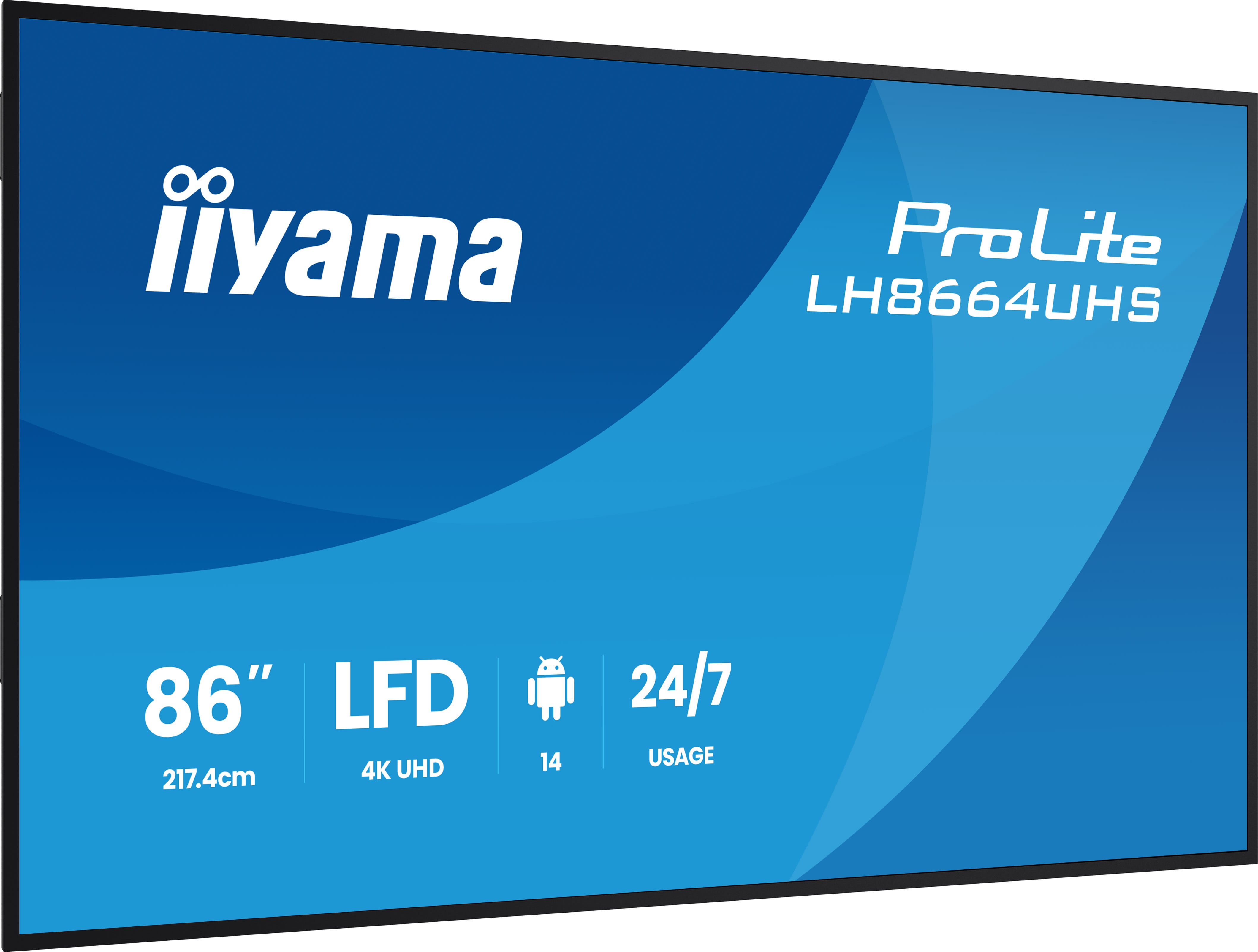 Iiyama ProLite LH8664UHS-B3AG  | 86" 4K Display für Business und Digital Signage mit Content-Management
