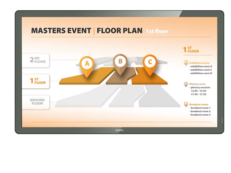 Philips 32BDL3651T – 32″ Full HD Touch Display für interaktive Digital Signage Anwendungen