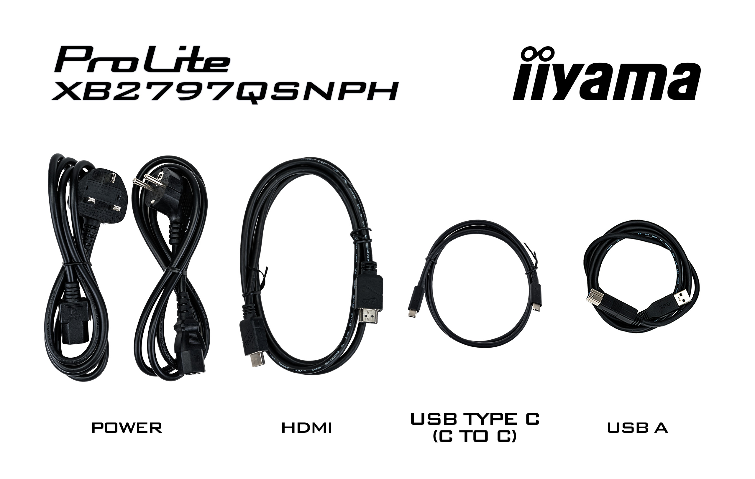 Iiyama ProLite XB2797QSNPH-B1 | 27" QHD Monitor mit Webcam, USB-C Docking und KVM-Switch