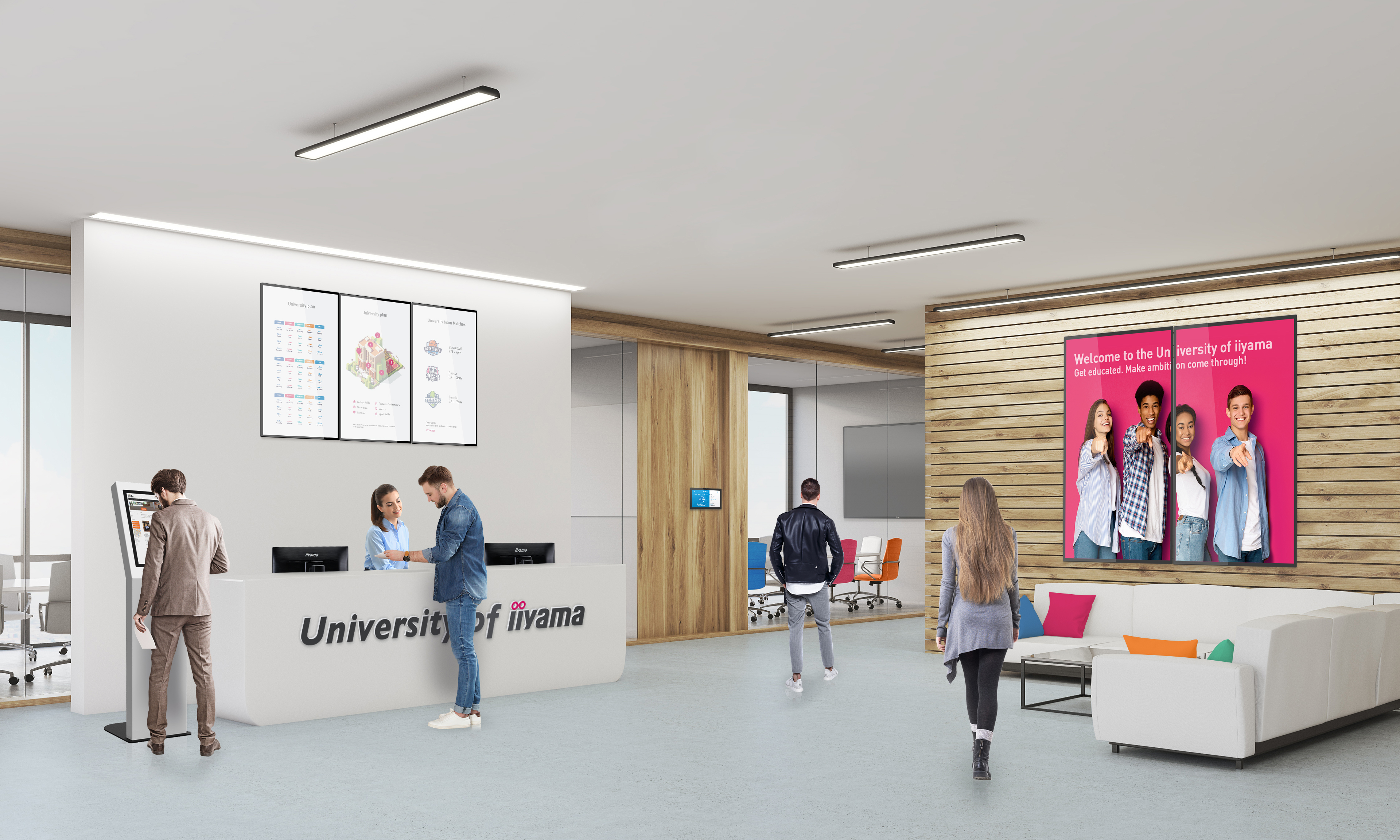 Iiyama ProLite LH6564UHS-B1AG | 65" 4K Display für Business und Digital Signage mit Content-Management