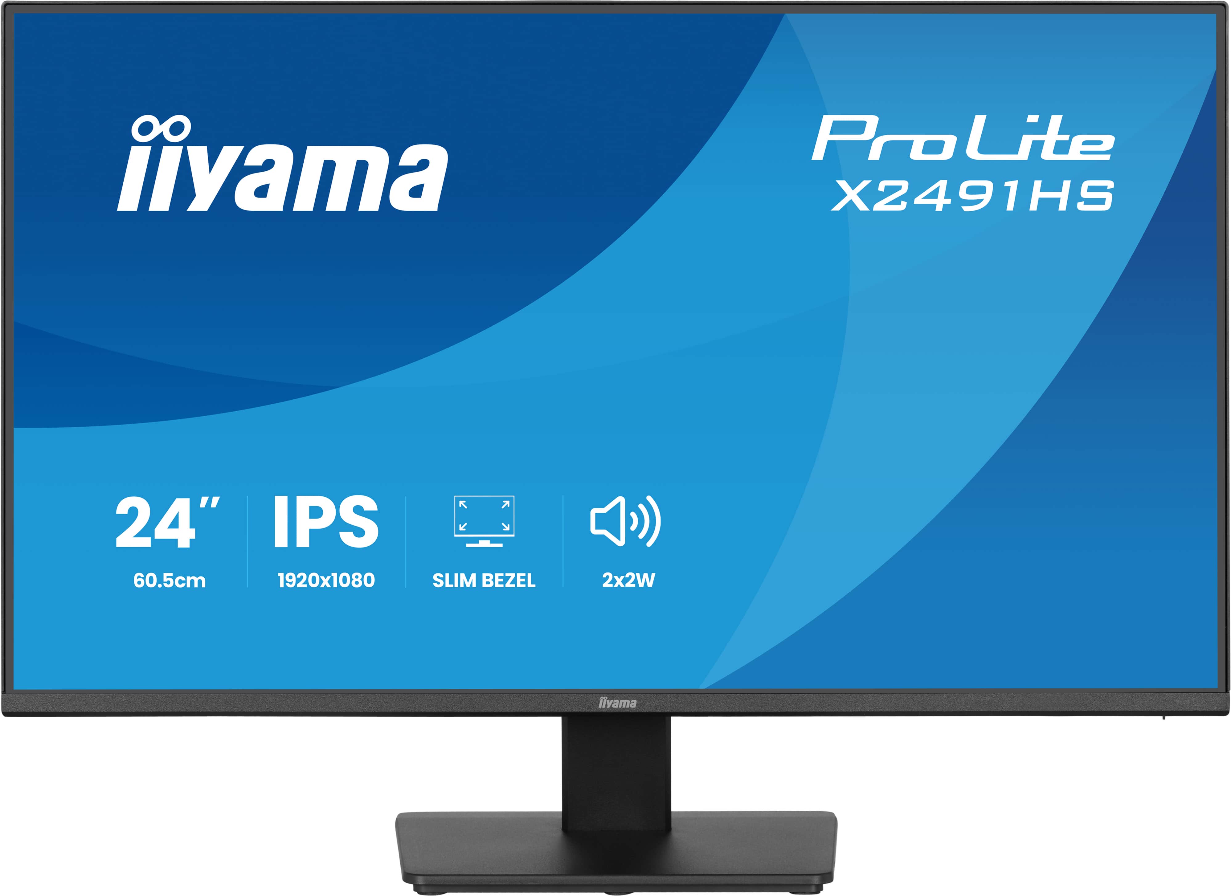 iiyama ProLite X2491HS-B1 | 24" IPS Monitor Full HD 120Hz USB-Hub Lautsprecher Ergonomisch