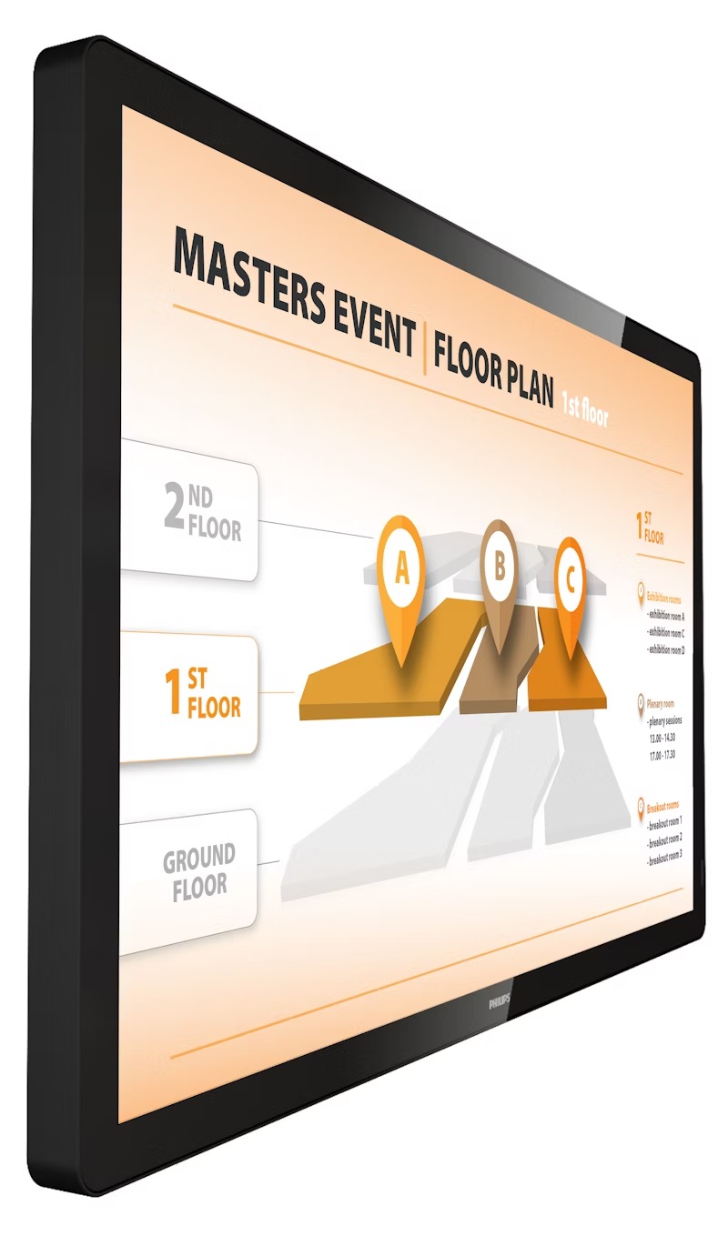 Philips 32BDL3651T – 32″ Full HD Touch Display für interaktive Digital Signage Anwendungen