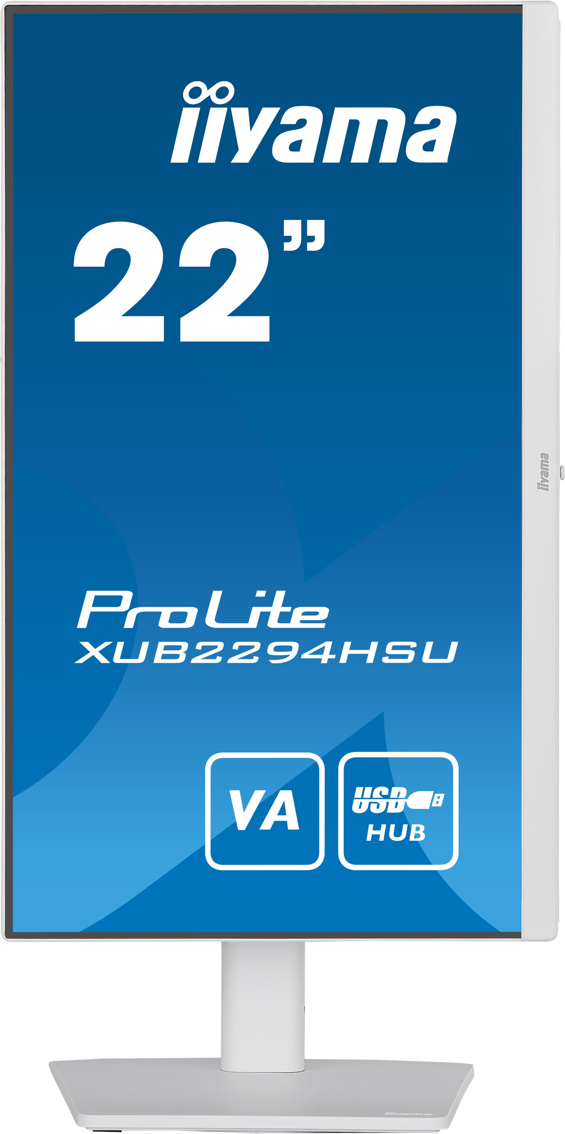 Iiyama ProLite XUB2294HSU-W2 | 22" | Full HD Monitor mit VA-Panel-Technologie und einem höhenverstellbaren Standfuß