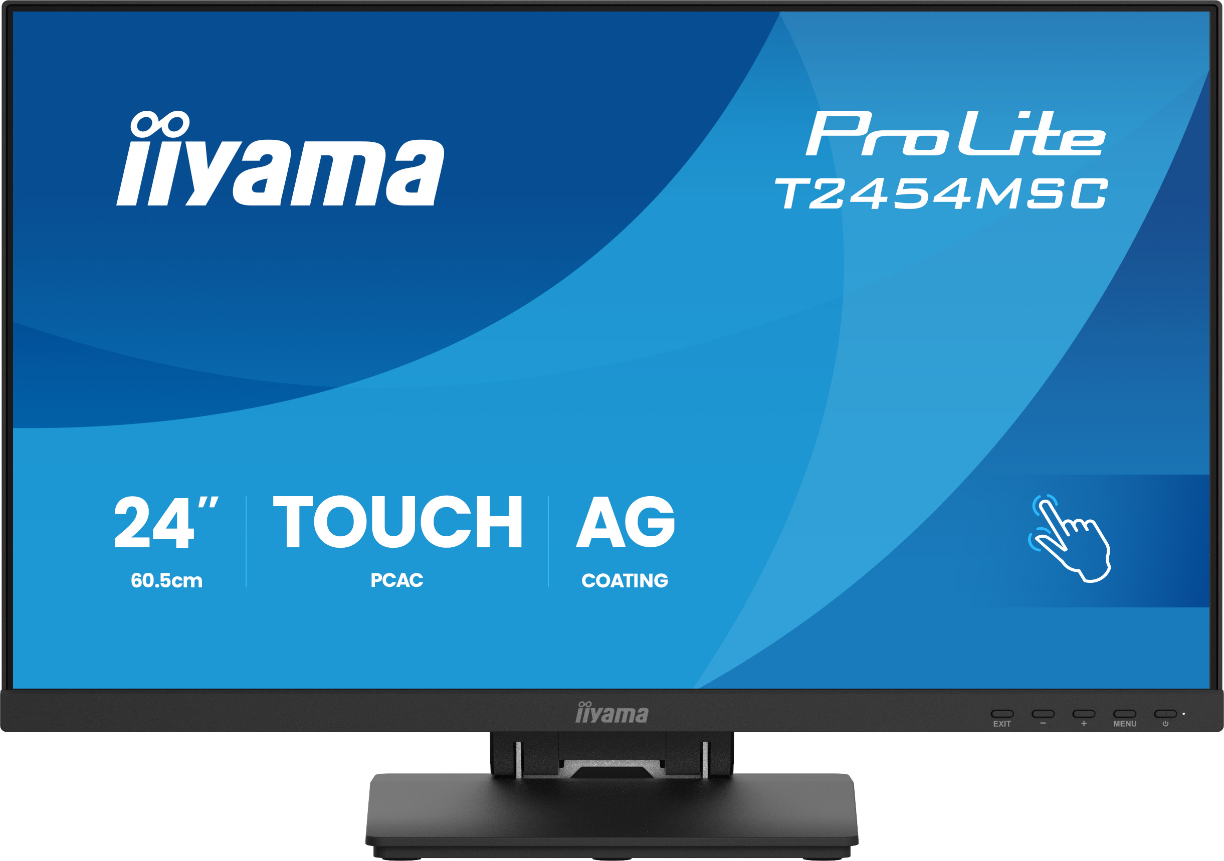 Iiyama ProLite T2454MSC-B3AG | 23.8" InCell PCAP 10 Punkte Touchscreen mit IPS-Panel-Technologie, Anti-Glare-Beschichtung und einem flexiblen Standfuß