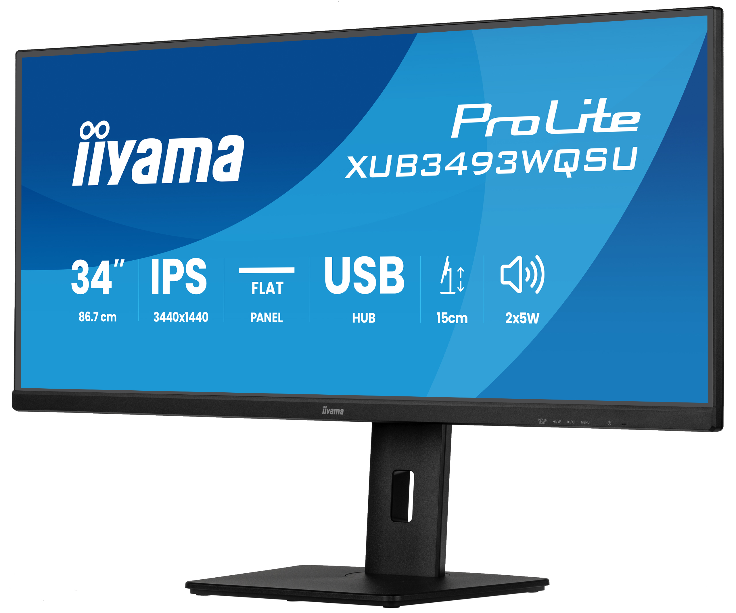 Iiyama ProLite XUB3493WQSU-B6 | 34" Ultra-Wide Monitor mit IPS, PiP/PbP & ergonomischem Design
