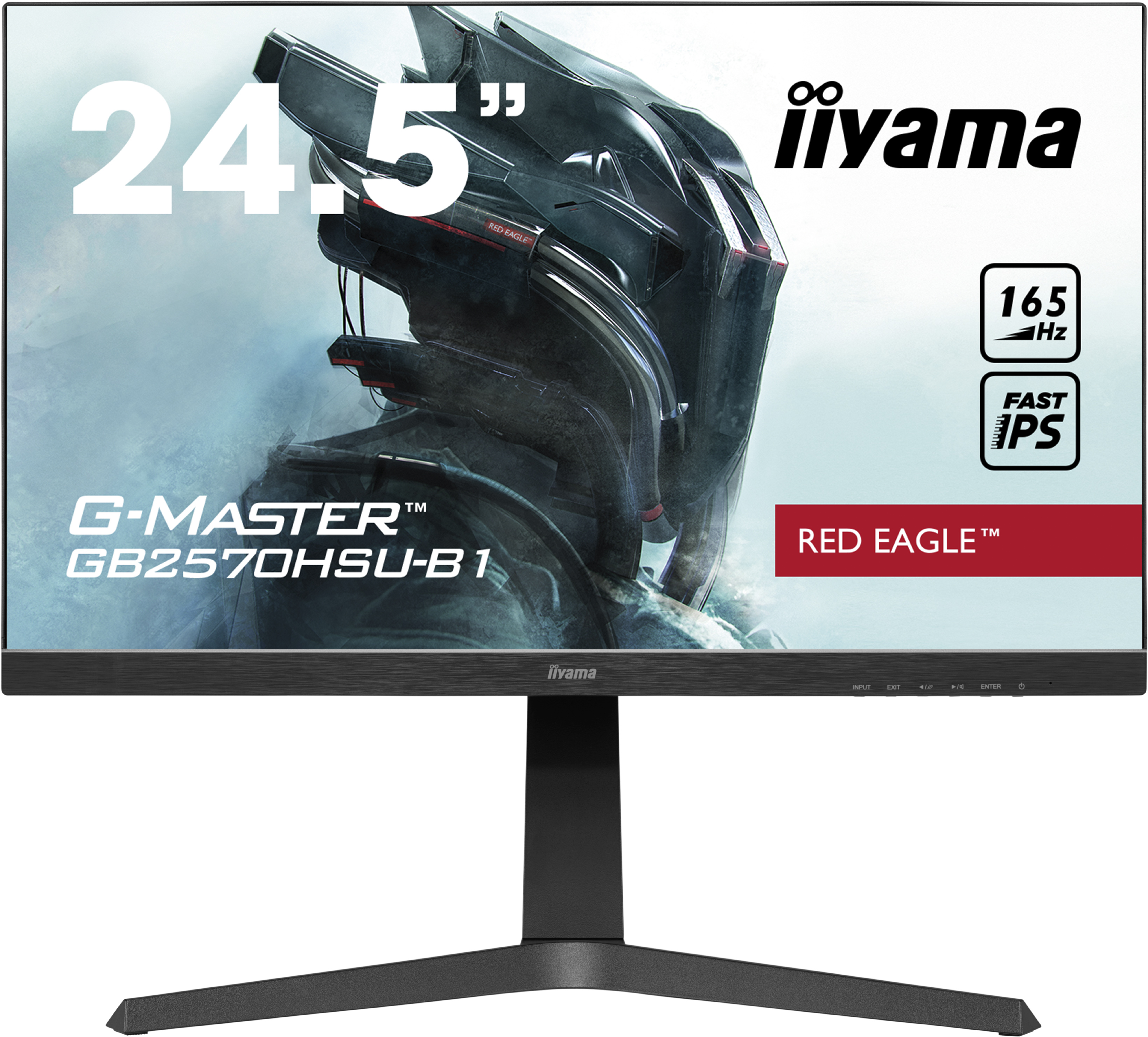 Iiyama G-MASTER GB2570HSU-B1 RED EAGLE | 24,5" | 1920 x 1080 @165Hz (2.1 megapixel Full HD) | Gaming Monitor