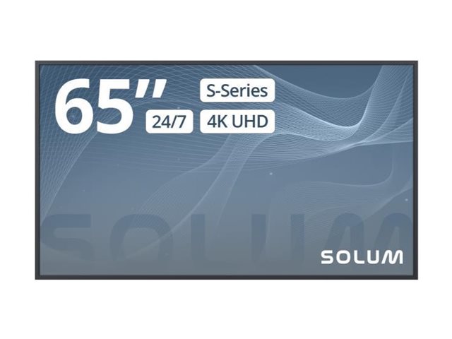 Solum S65A | 65" 4K UHD Digital Signage Display, 24/7 Profi-Betrieb