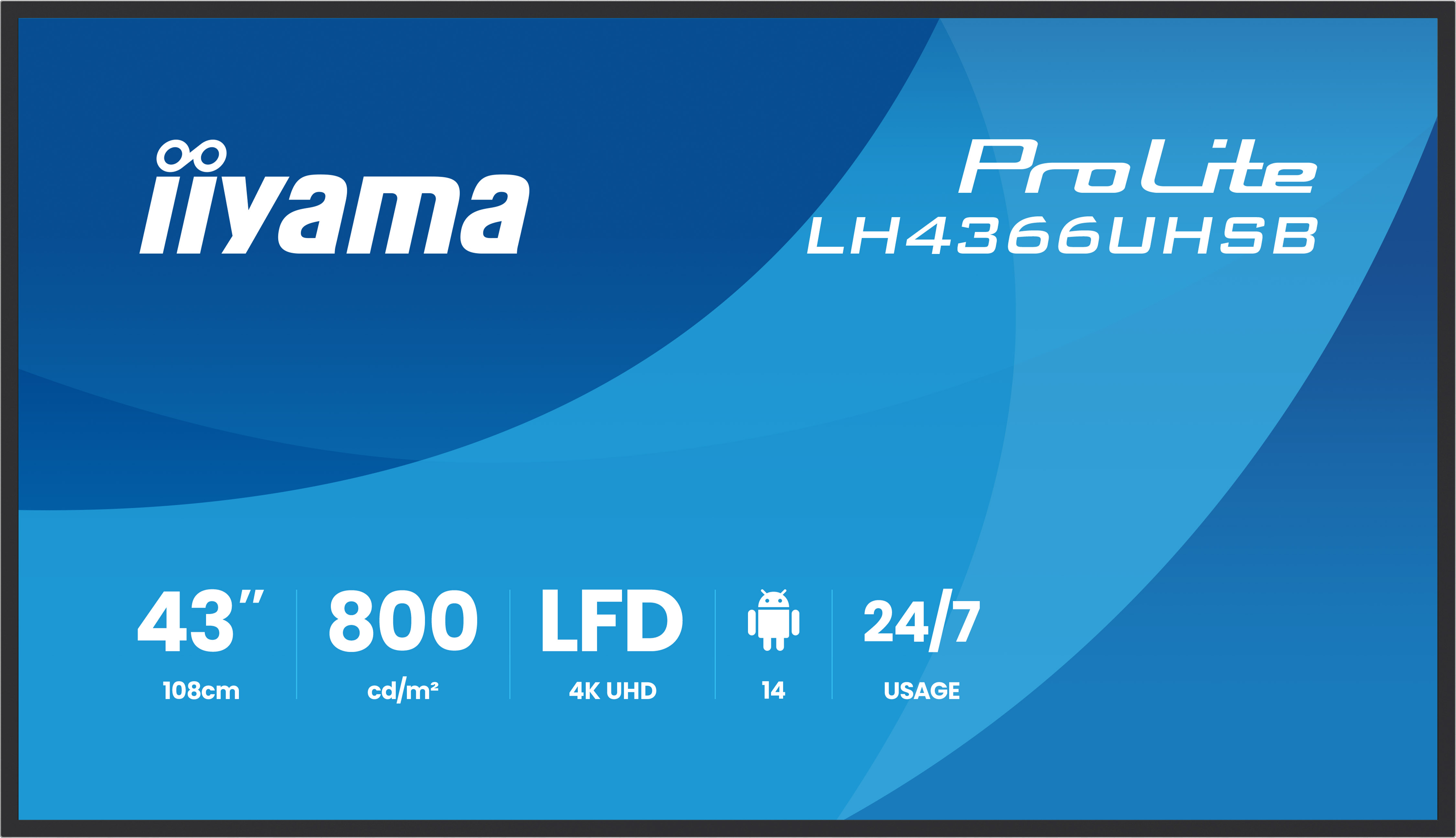 Iiyama ProLite LH4366UHSB-B1AG | 43" | 4K | Indoor Display