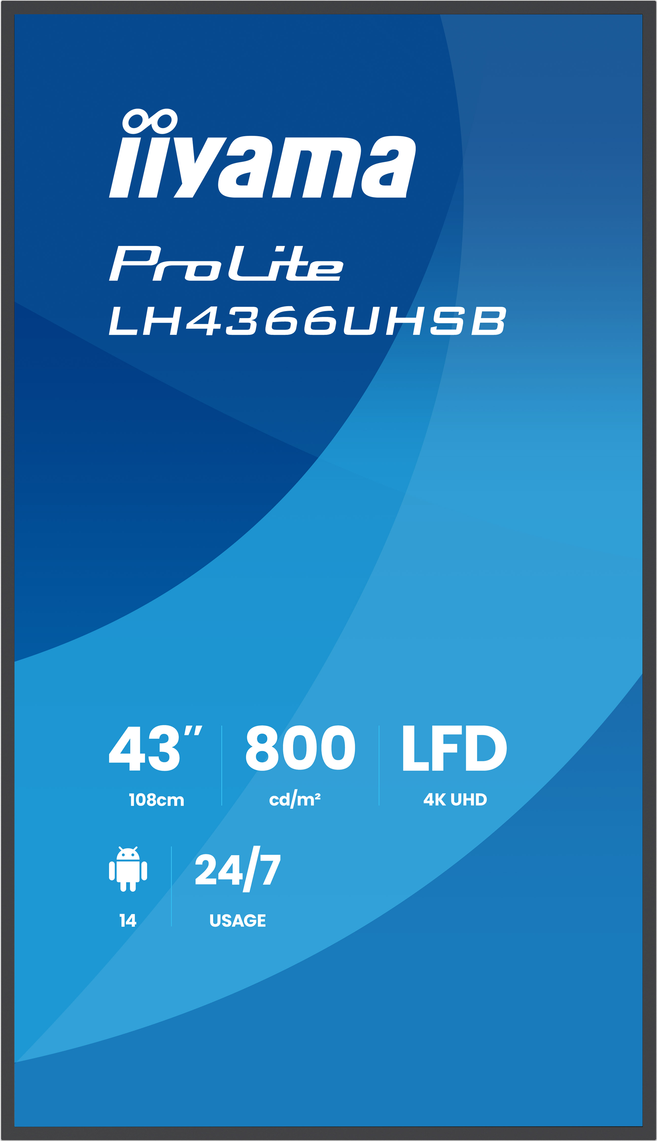 Iiyama ProLite LH4366UHSB-B1AG | 43" | 4K | Indoor Display