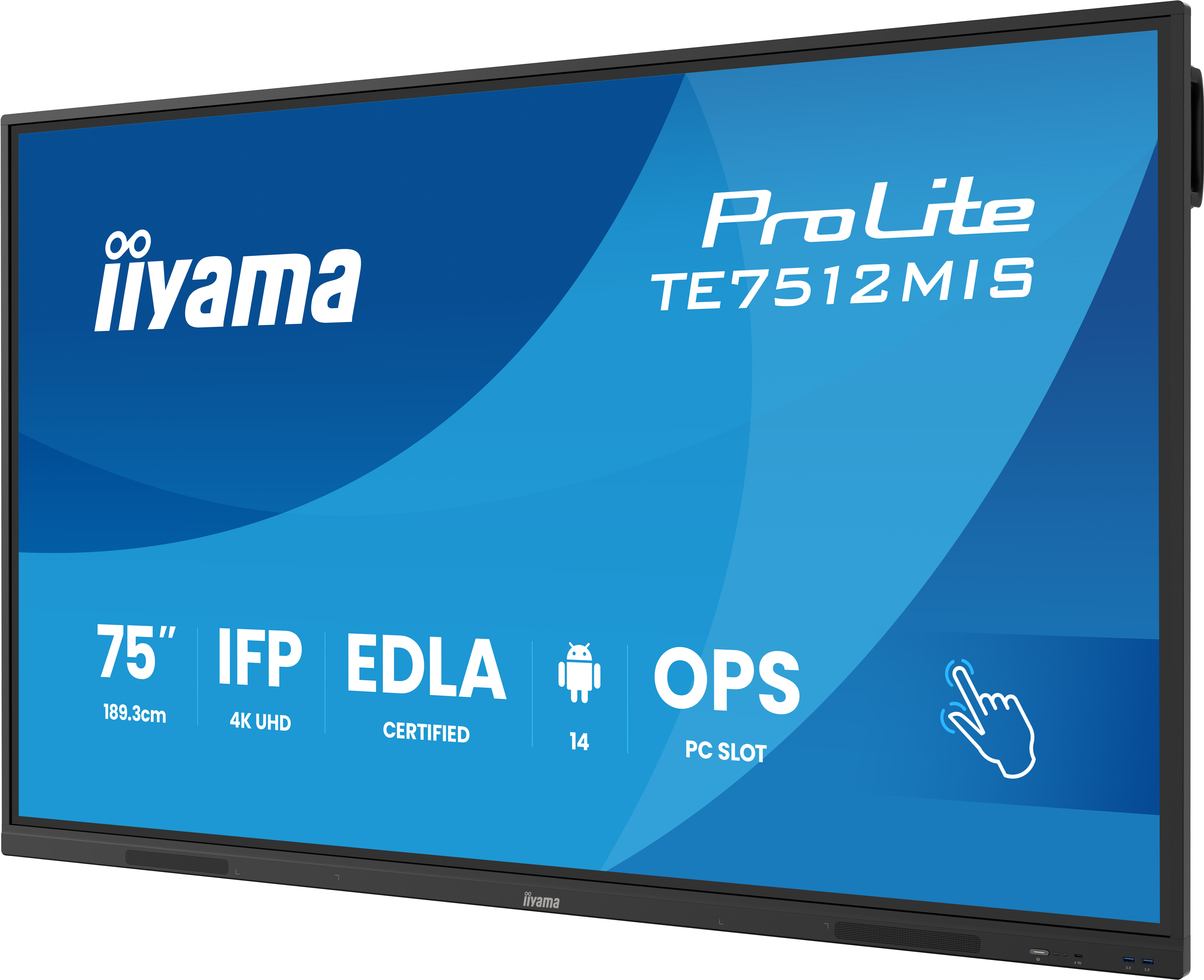 Iiyama ProLite TE7512MIS-B4AG | 75" 4K Touchdisplay mit Android 14 & interaktiver Whiteboard-Funktion