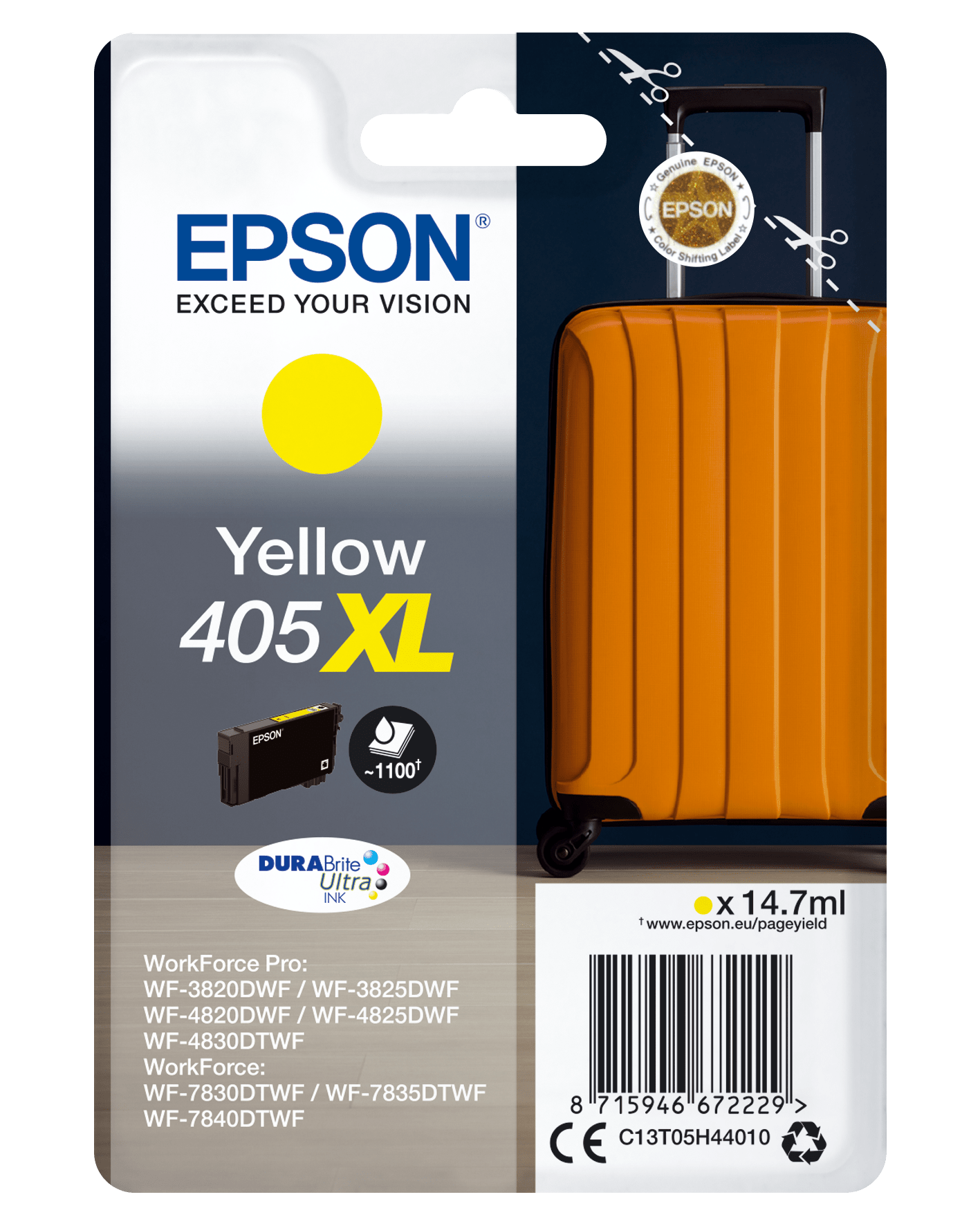 Tinte Epson 405XL C13T05H44010 1.100 Seiten Gelb