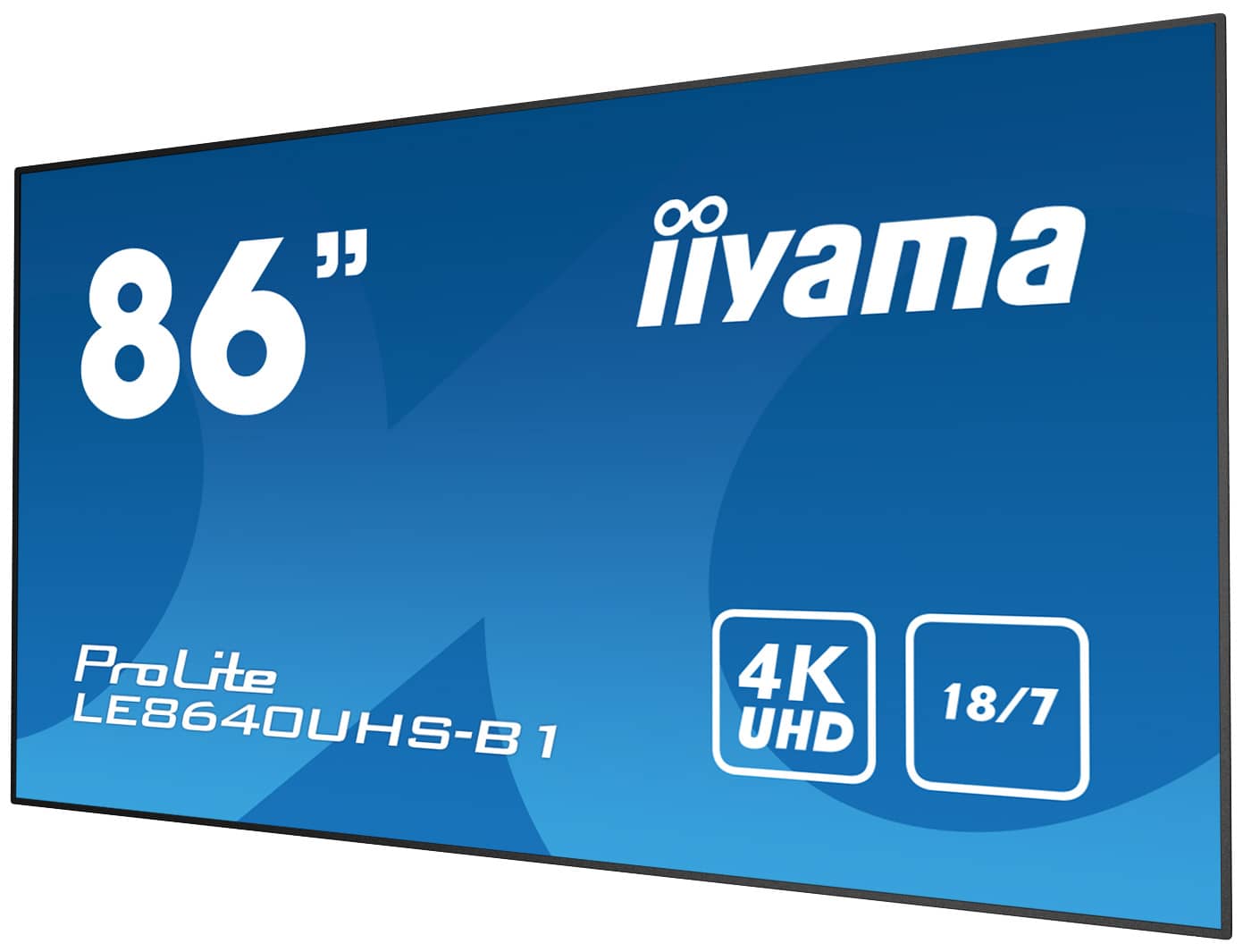 Iiyama ProLite LE8640UHS-B1 | 86" | Digital Signage Display mit 18/7 Betriebszeit, 4K-Grafik