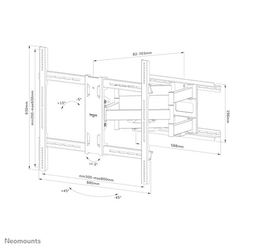 Neomounts WL40S-950BL18 | 55" - 110"