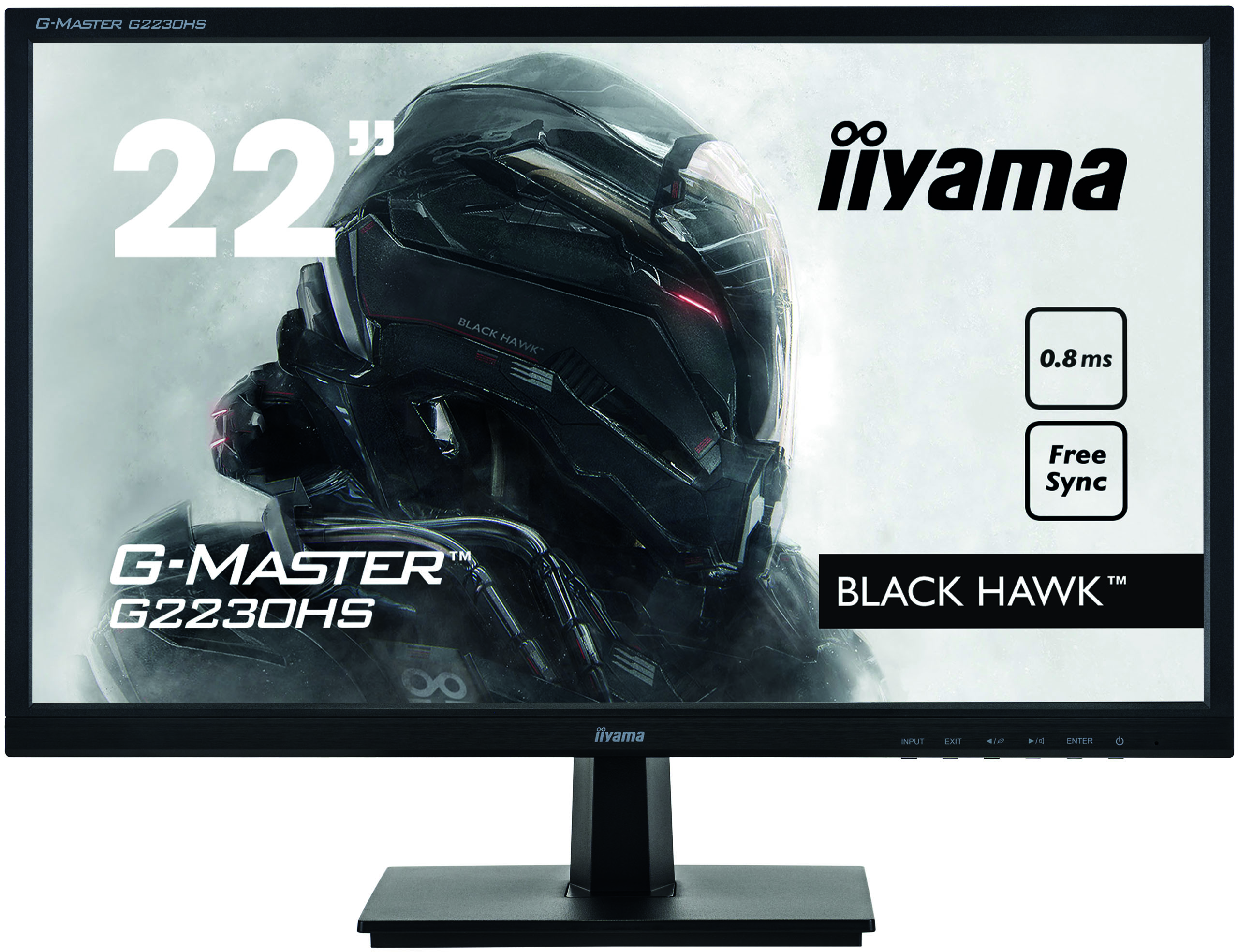 Iiyama G-MASTER G2230HS-B1 BLACK HAWK | 22" | 75Hz | Gaming Monitor