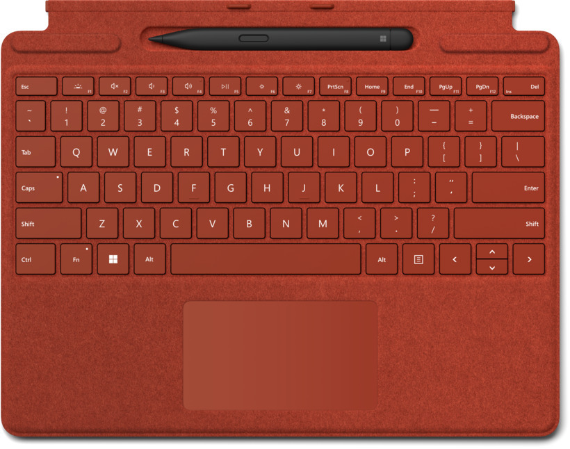 MS Surface Pro Sign. Keyboard Poppy Red + Slim Pen 2 Schwarz
