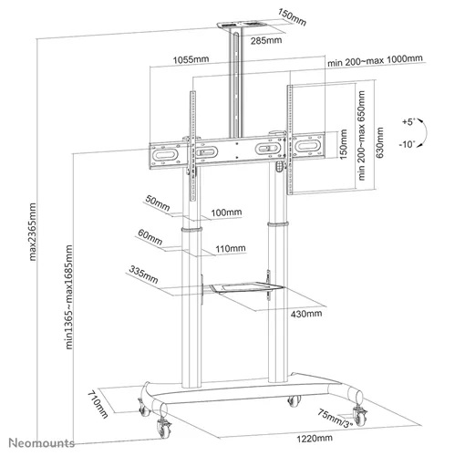 Neomounts PLASMA-M1950E | 60" - 100" 