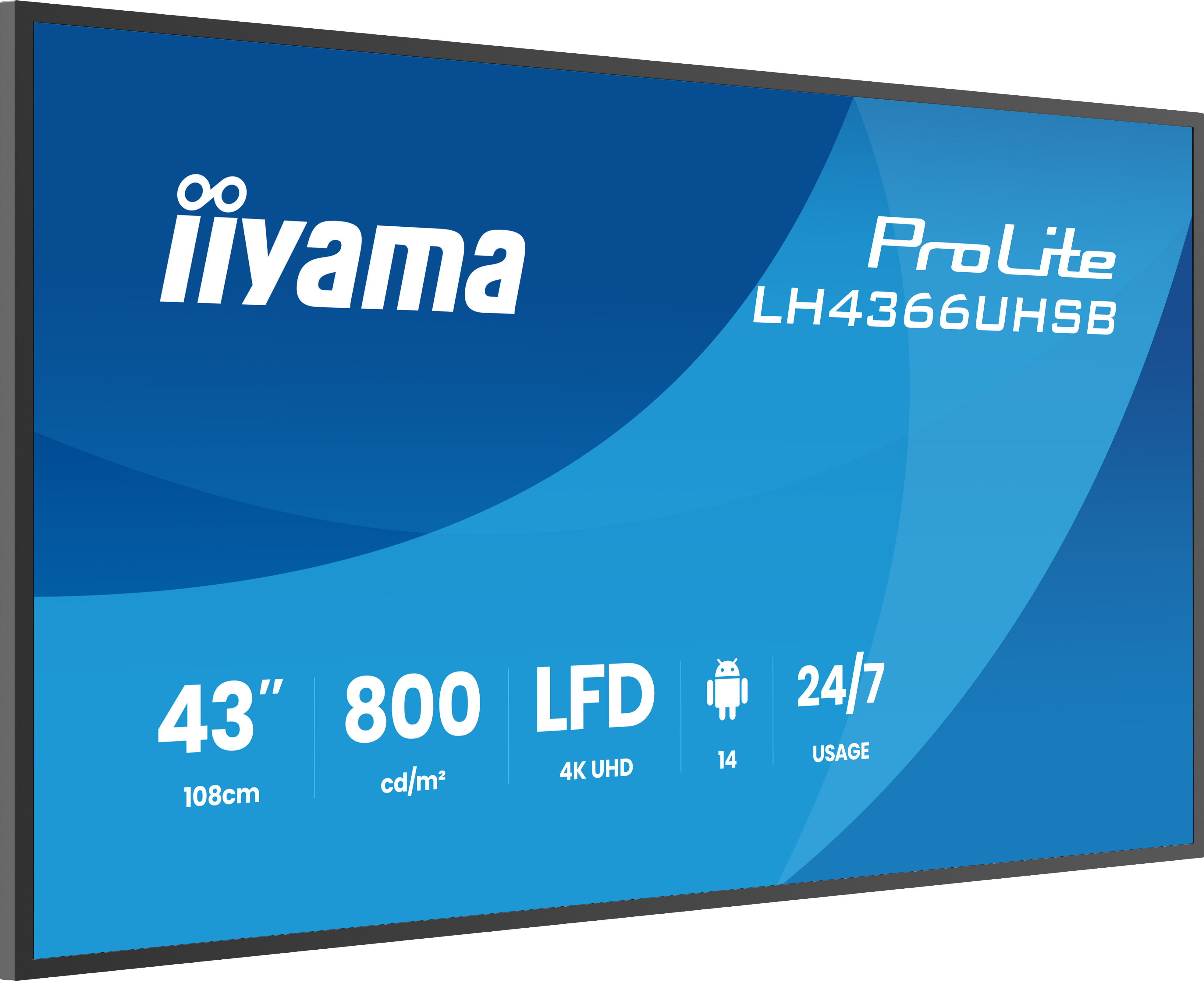 Iiyama ProLite LH4366UHSB-B1AG | 43" | 4K | Indoor Display