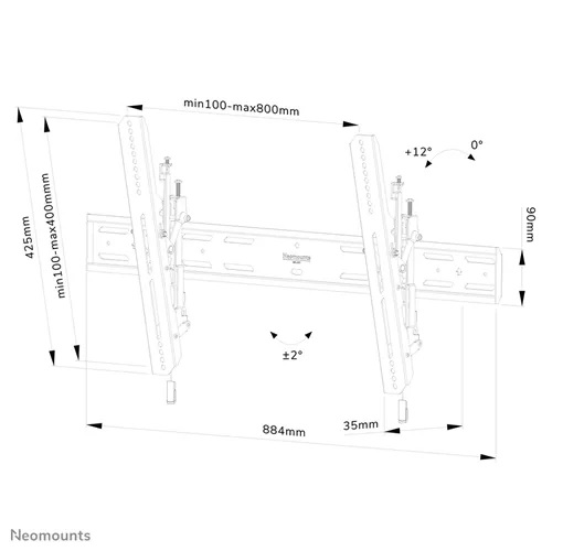 Neomounts WL35S-850BL18 | 43" - 86" 