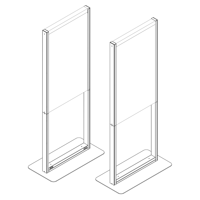 Hagor 1902 | Floorstand OM55N-DS | Freistehendes Standsystem speziell für Samsung OM55N-DS
