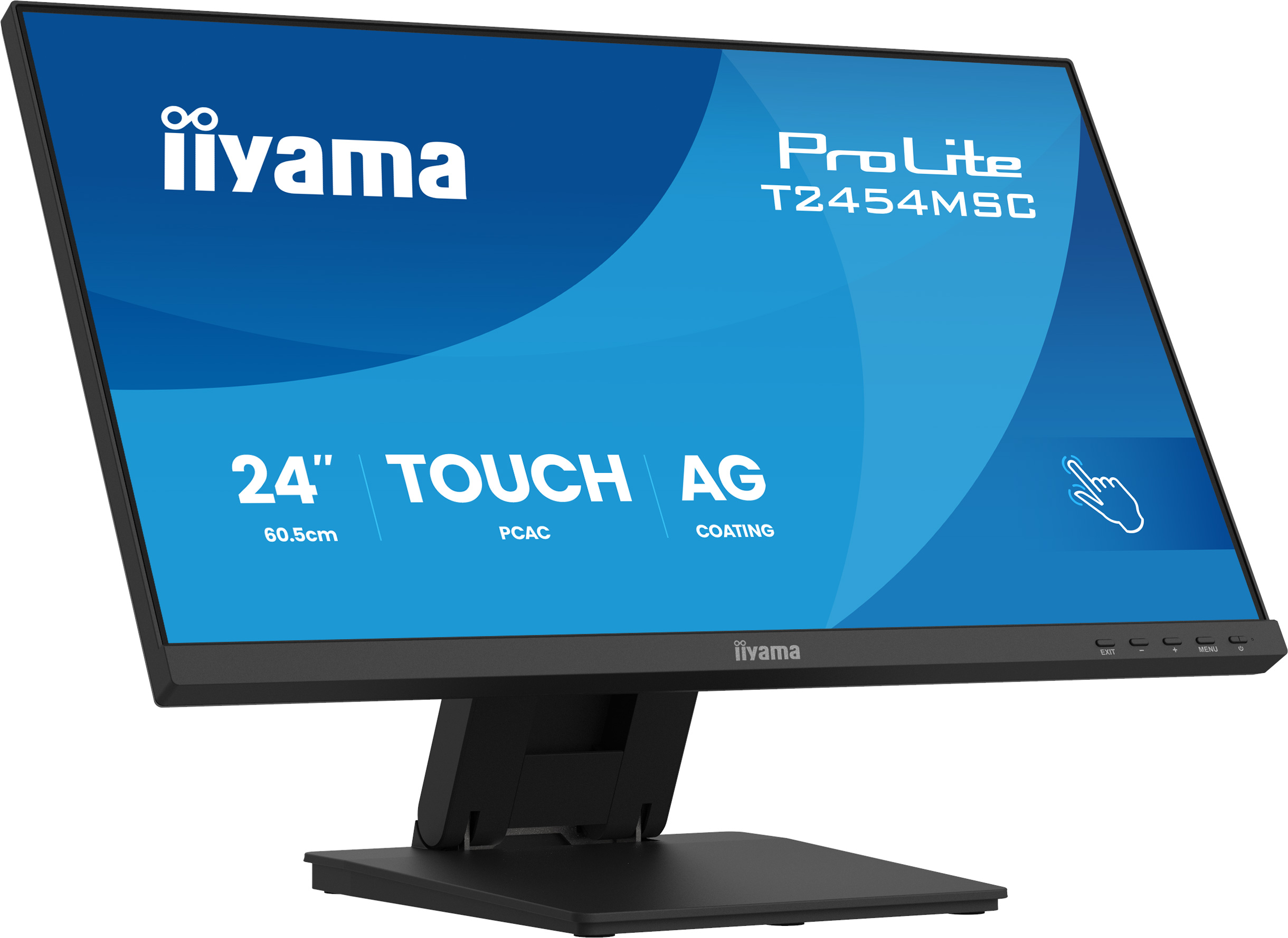 Iiyama ProLite T2454MSC-B3AG | 23.8" InCell PCAP 10 Punkte Touchscreen mit IPS-Panel-Technologie, Anti-Glare-Beschichtung und einem flexiblen Standfuß
