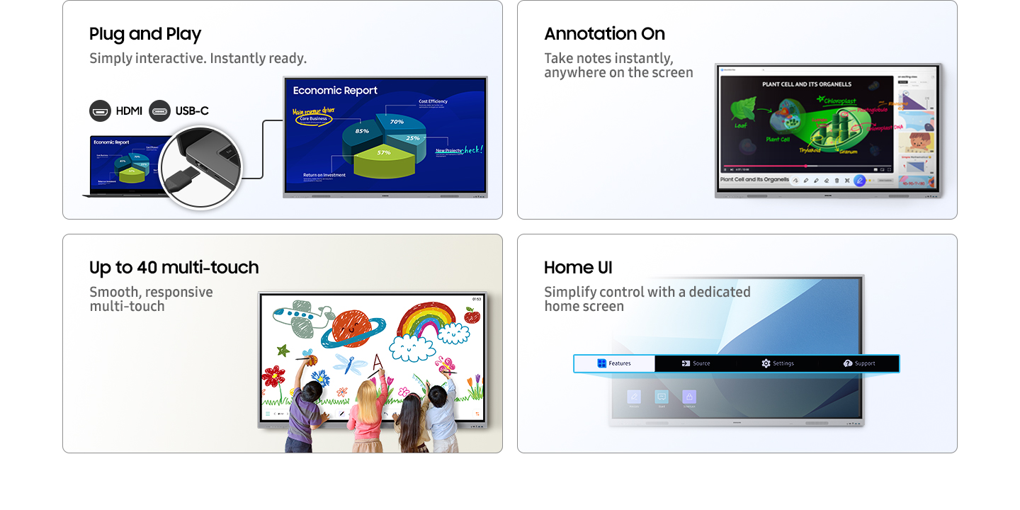 Samsung WE65FX | 65 Zoll | 4K UHD | 3840 x 2160 Pixel | Whiteboard Display